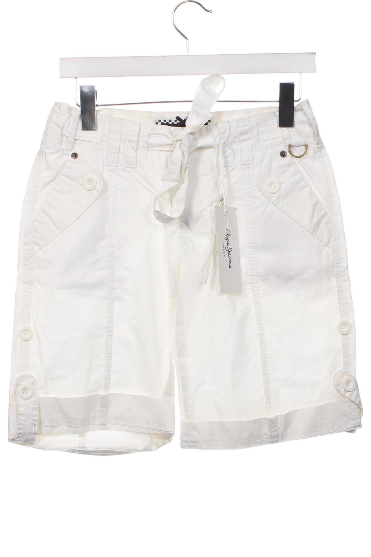 Γυναικείο κοντό παντελόνι Pepe Jeans, Μέγεθος S, Χρώμα Λευκό, Τιμή 52,58 €