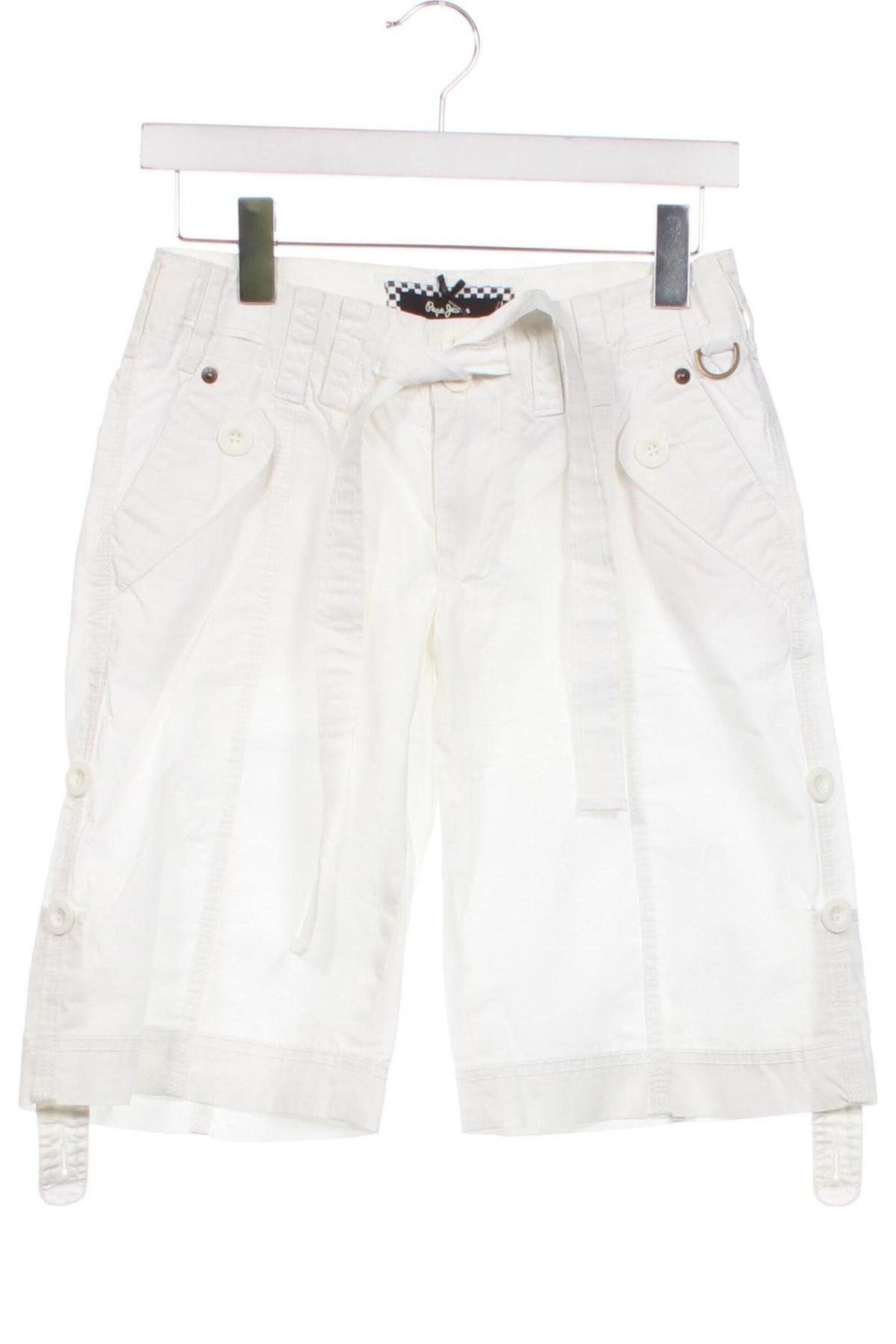 Γυναικείο κοντό παντελόνι Pepe Jeans, Μέγεθος XS, Χρώμα Λευκό, Τιμή 8,94 €