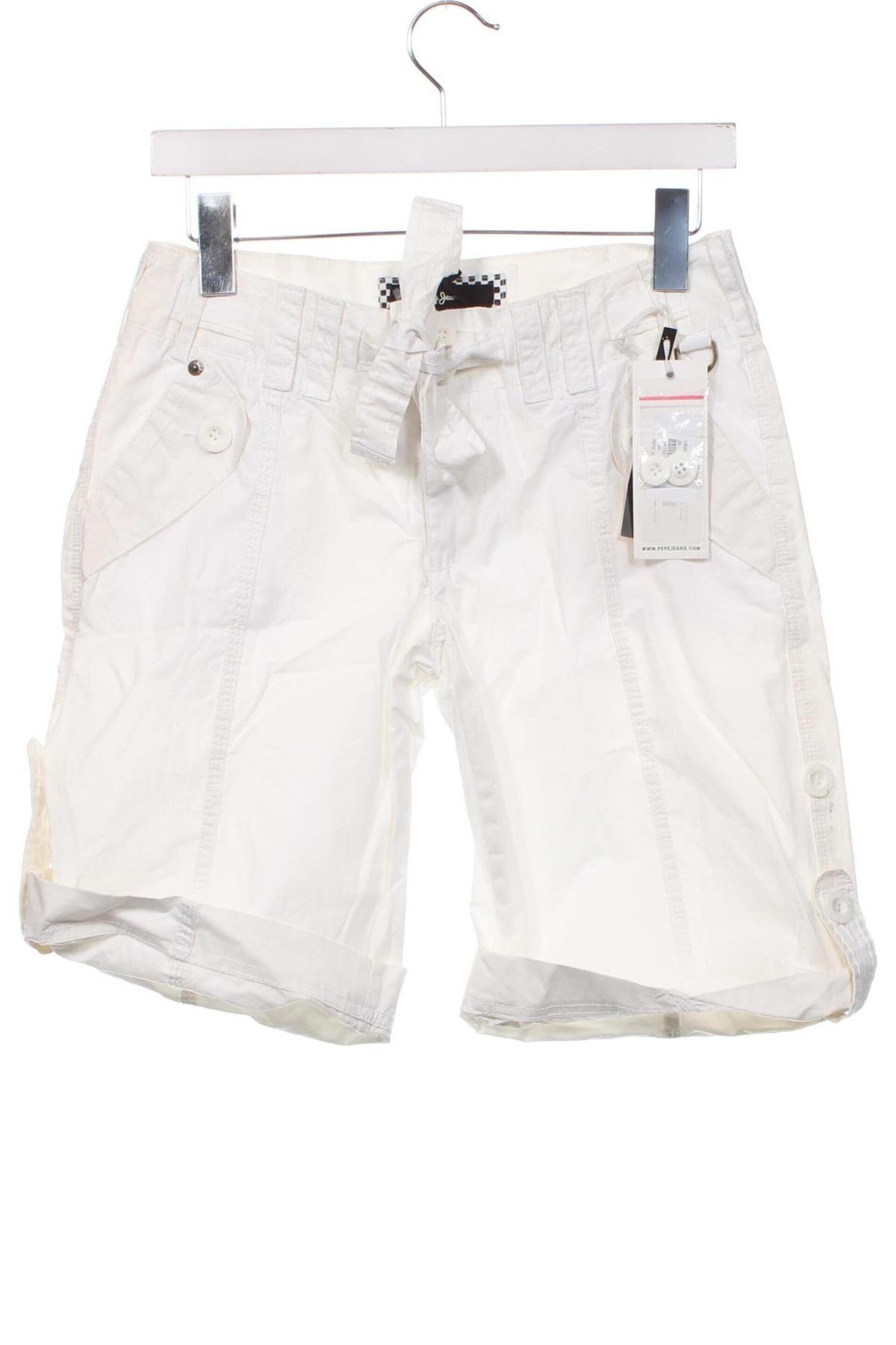 Pantaloni scurți de femei Pepe Jeans, Mărime M, Culoare Alb, Preț 335,53 Lei