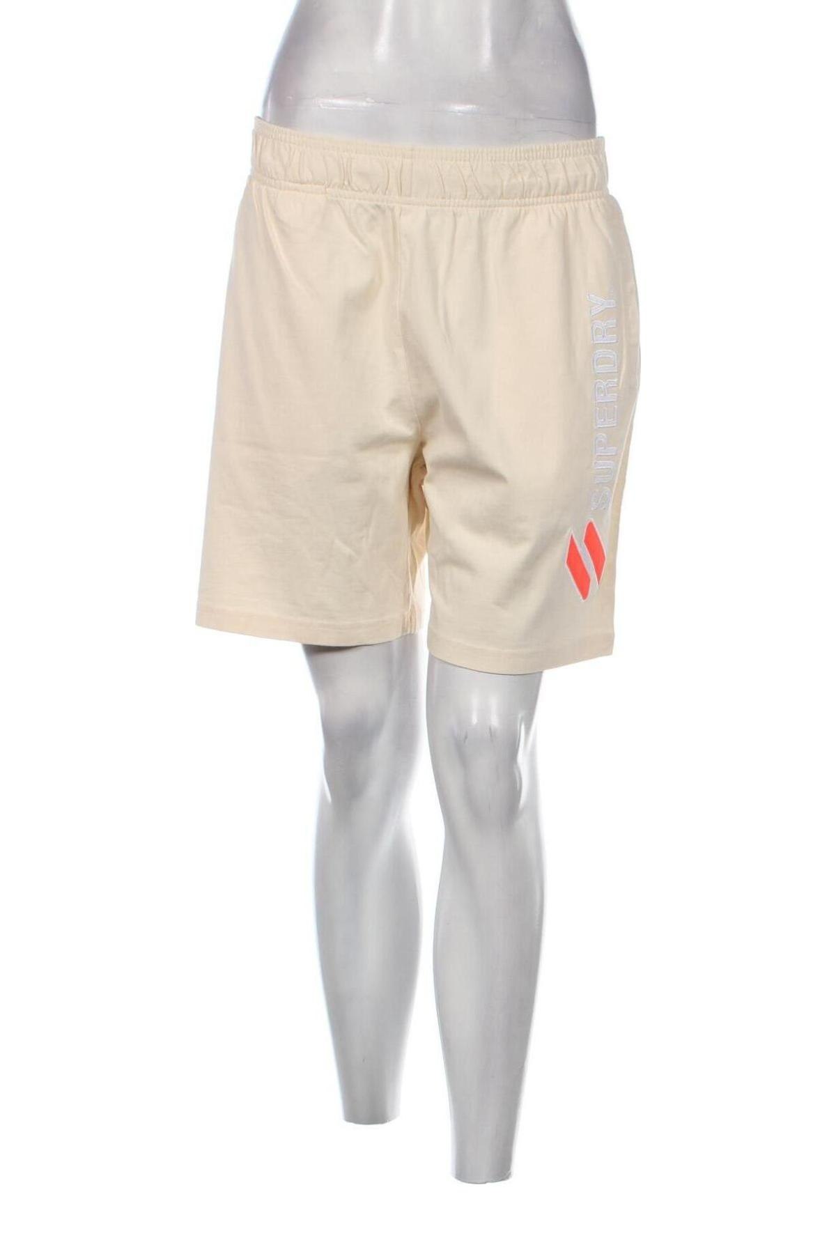 Γυναικείο κοντό παντελόνι Superdry, Μέγεθος M, Χρώμα Εκρού, Τιμή 9,11 €