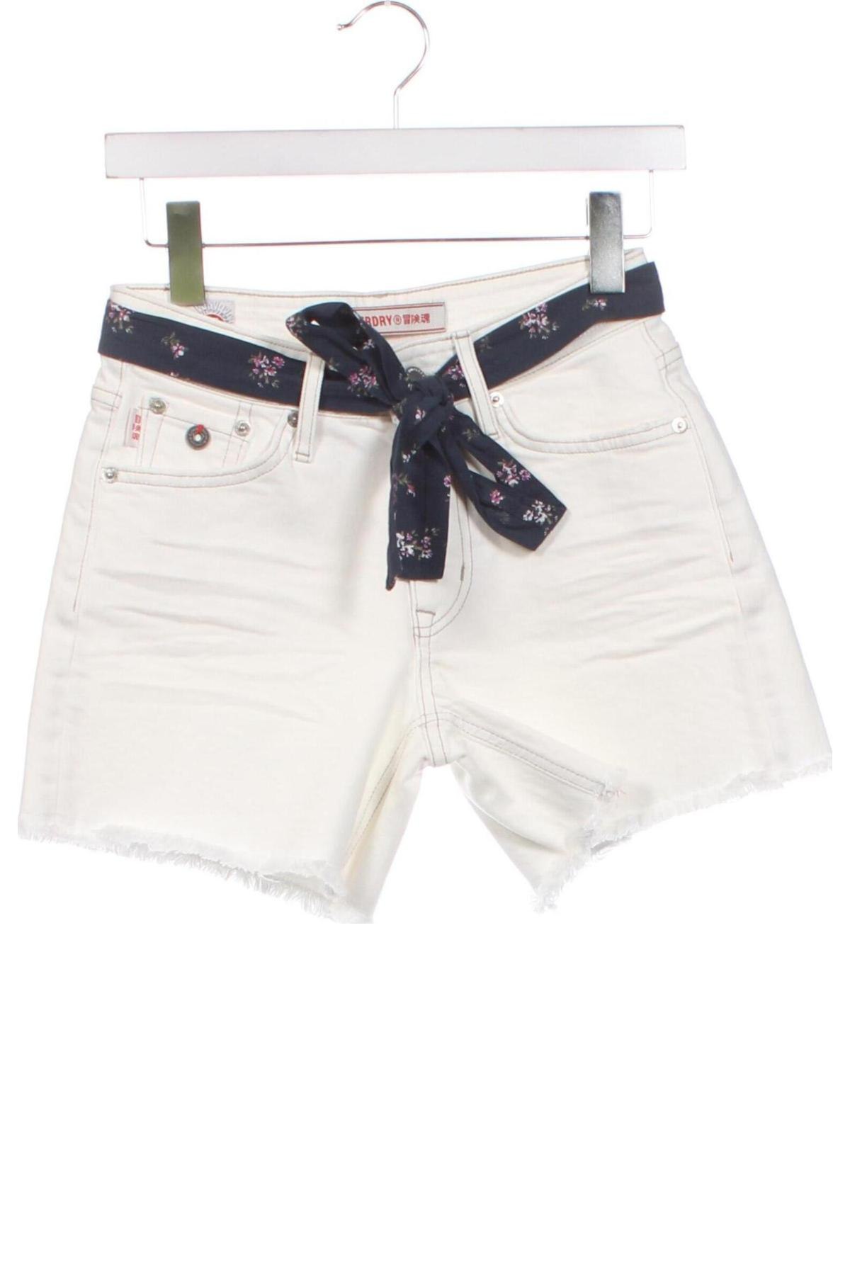 Γυναικείο κοντό παντελόνι Superdry, Μέγεθος XS, Χρώμα Λευκό, Τιμή 12,97 €