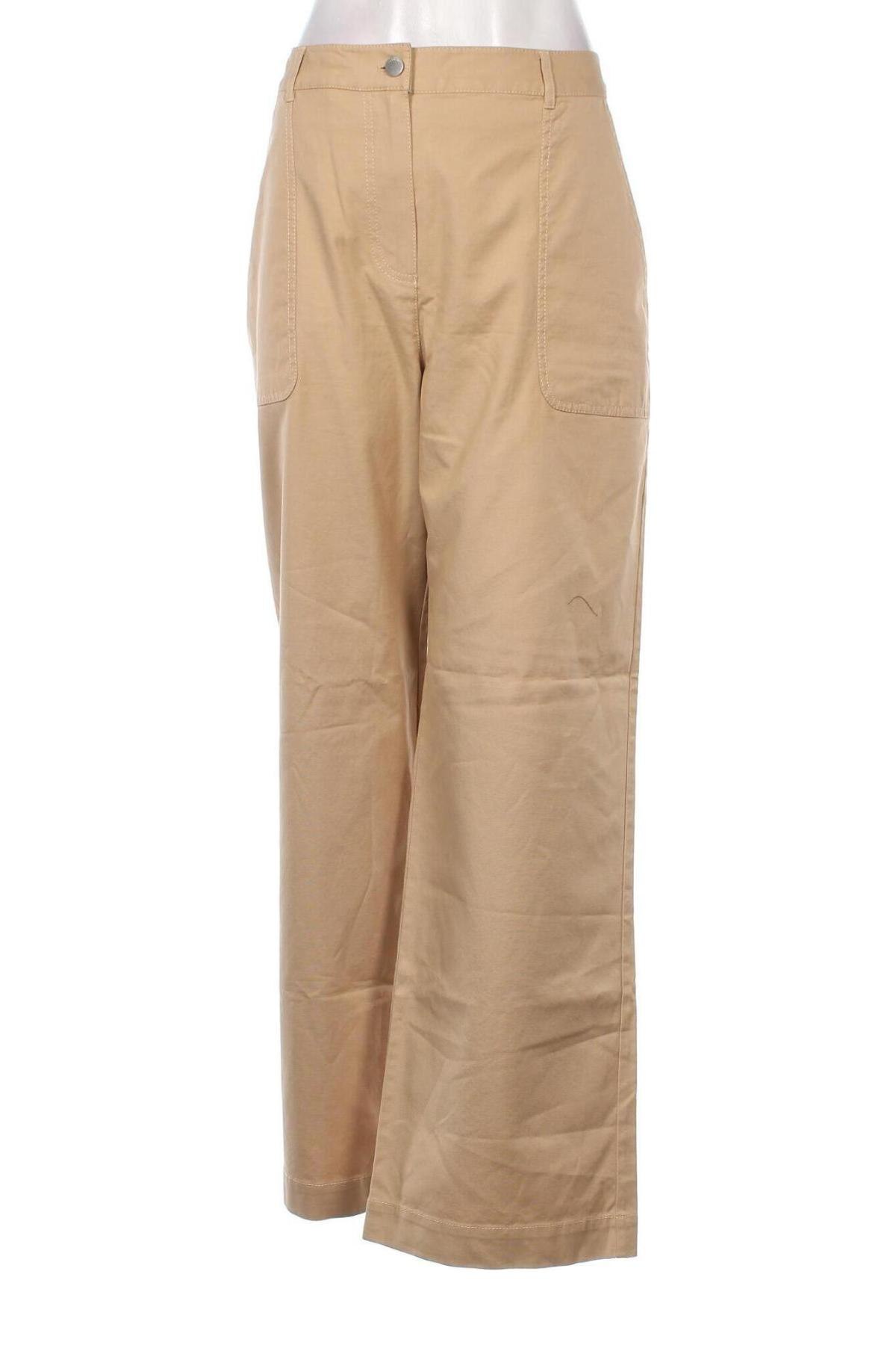 Pantaloni de femei Lacoste, Mărime L, Culoare Bej, Preț 628,29 Lei