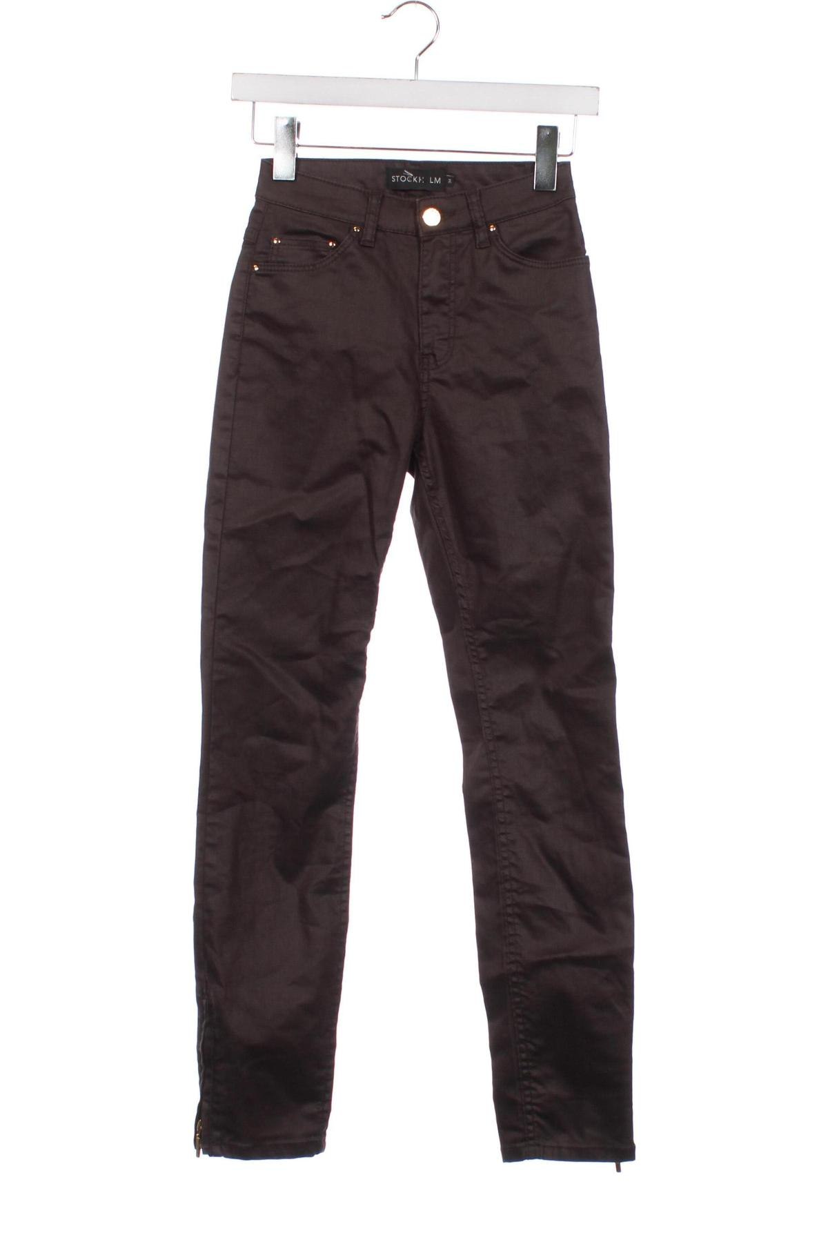 Дамски панталон Stockh Lm, Размер XS, Цвят Кафяв, Цена 6,37 лв.