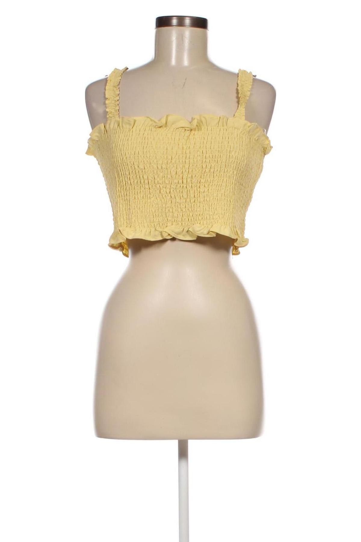 Γυναικείο αμάνικο μπλουζάκι Glamorous, Μέγεθος L, Χρώμα Κίτρινο, Τιμή 13,01 €