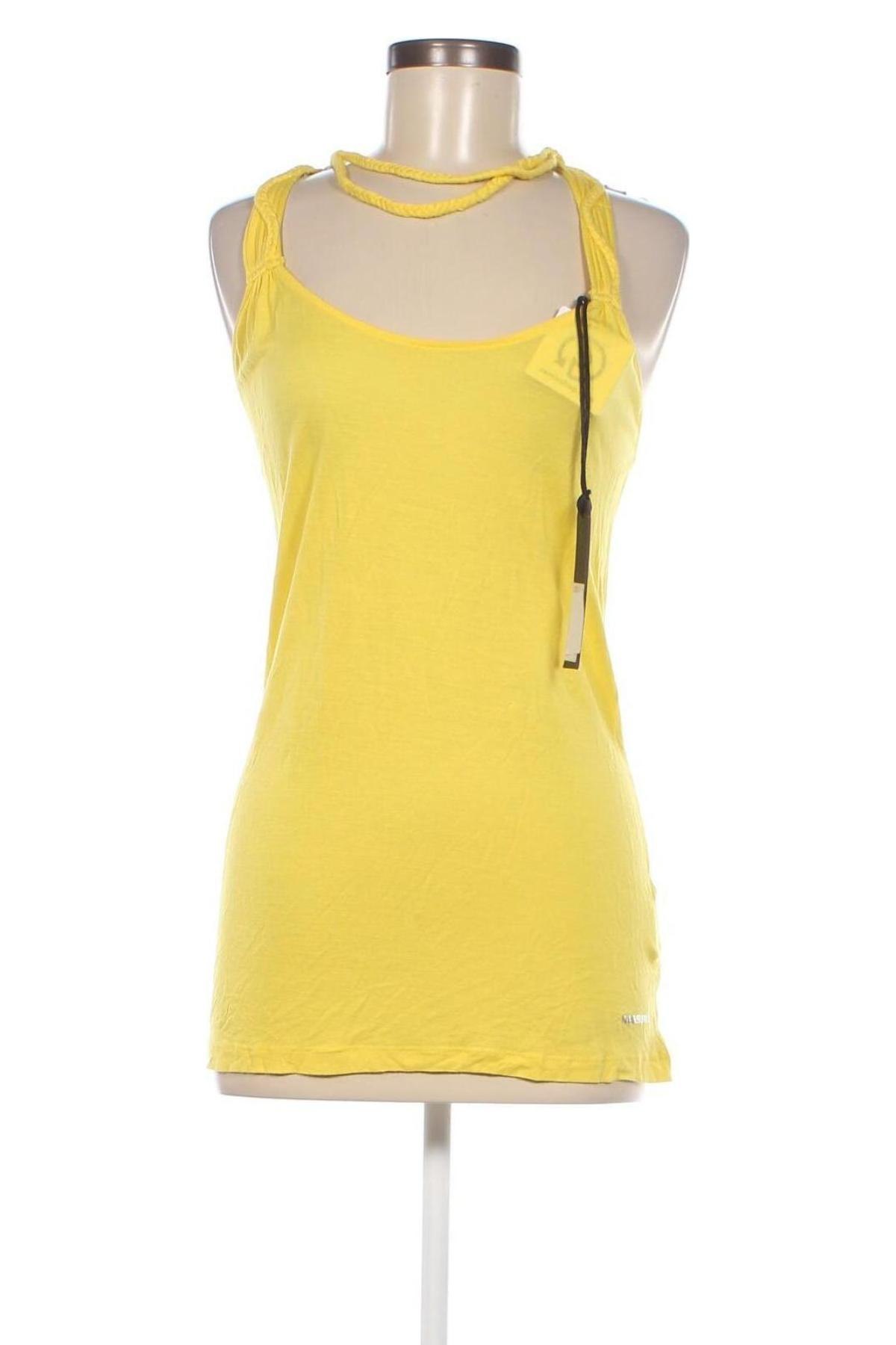 Γυναικείο αμάνικο μπλουζάκι Miss Sixty, Μέγεθος M, Χρώμα Κίτρινο, Τιμή 6,58 €