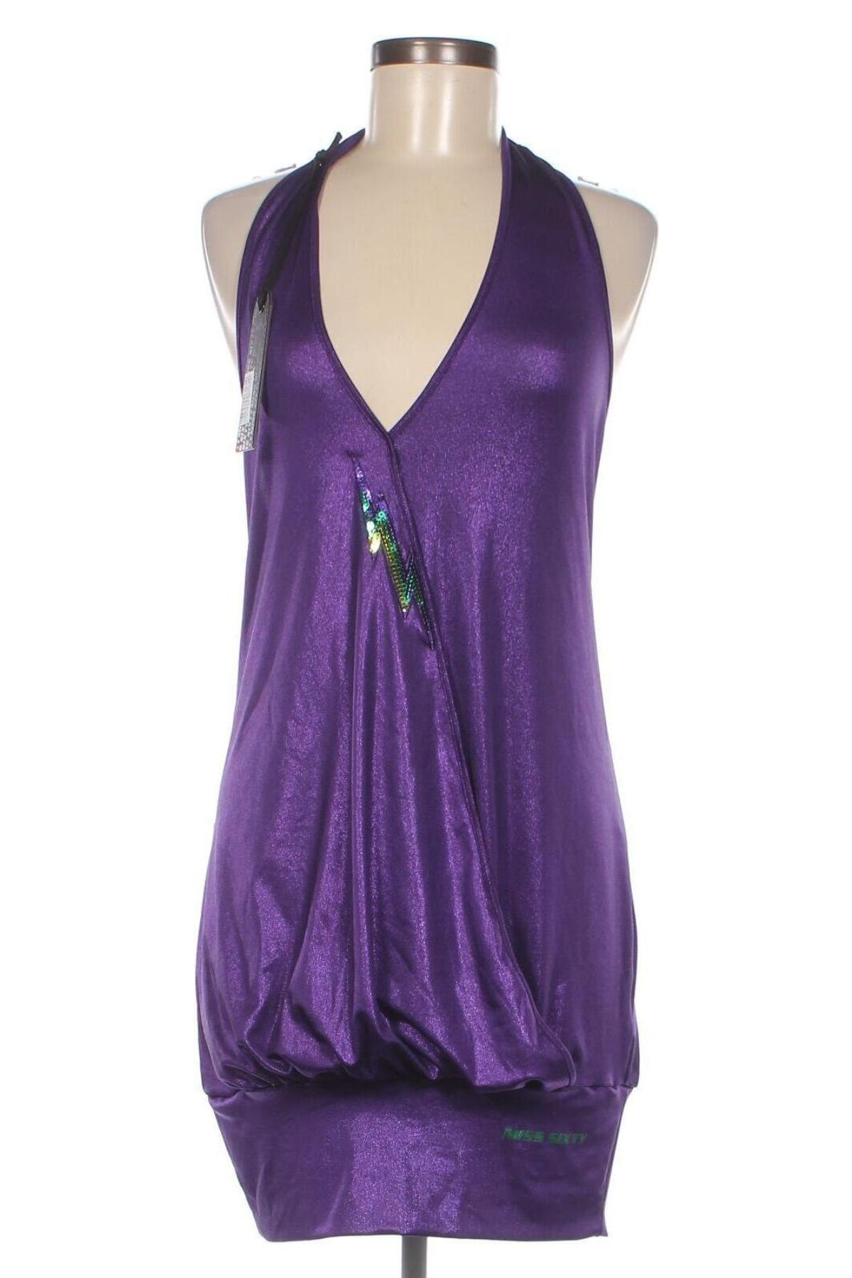 Γυναικείο αμάνικο μπλουζάκι Miss Sixty, Μέγεθος M, Χρώμα Βιολετί, Τιμή 9,87 €