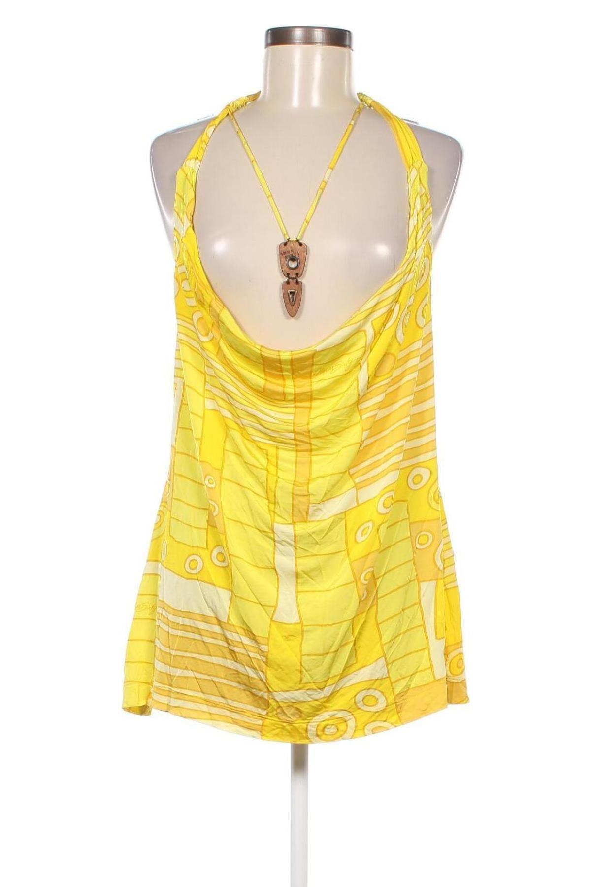 Γυναικείο αμάνικο μπλουζάκι Miss Sixty, Μέγεθος S, Χρώμα Κίτρινο, Τιμή 8,97 €