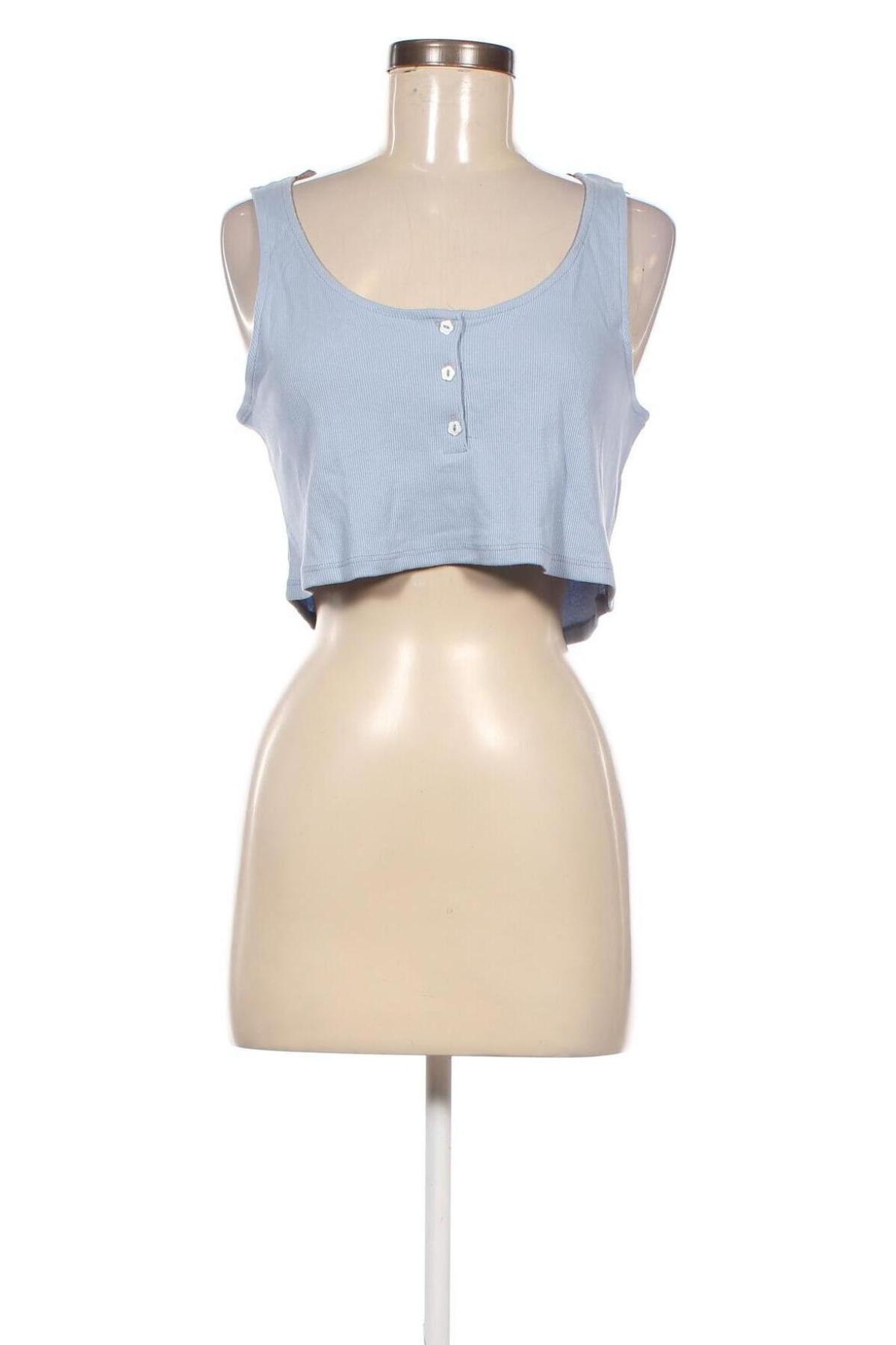 Γυναικείο αμάνικο μπλουζάκι Monki, Μέγεθος M, Χρώμα Μπλέ, Τιμή 4,70 €