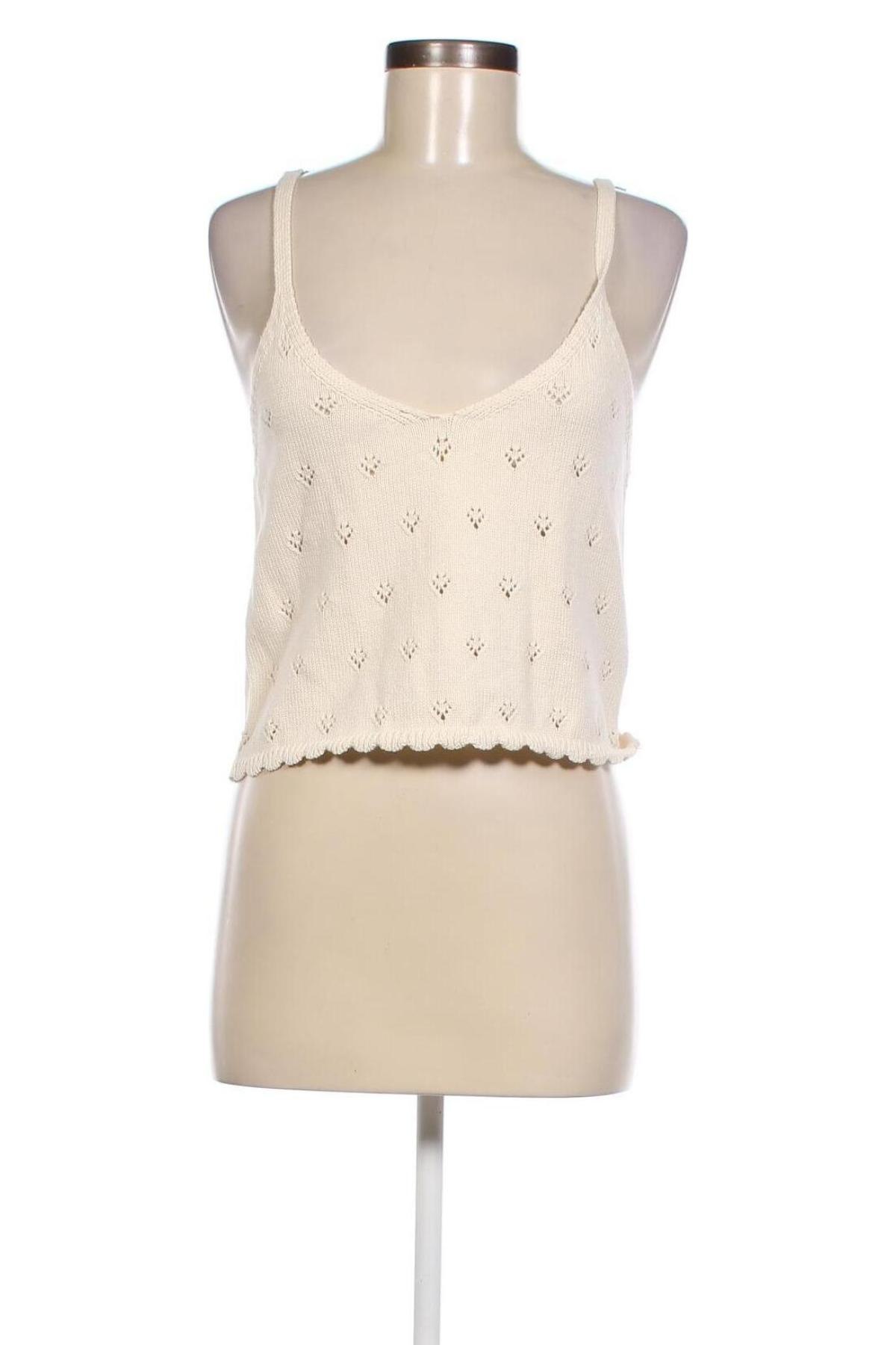 Γυναικείο αμάνικο μπλουζάκι Pieces, Μέγεθος XL, Χρώμα Εκρού, Τιμή 5,99 €