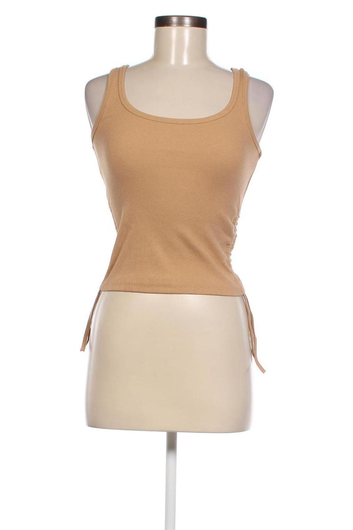 Γυναικείο αμάνικο μπλουζάκι Trendyol, Μέγεθος XS, Χρώμα  Μπέζ, Τιμή 3,79 €