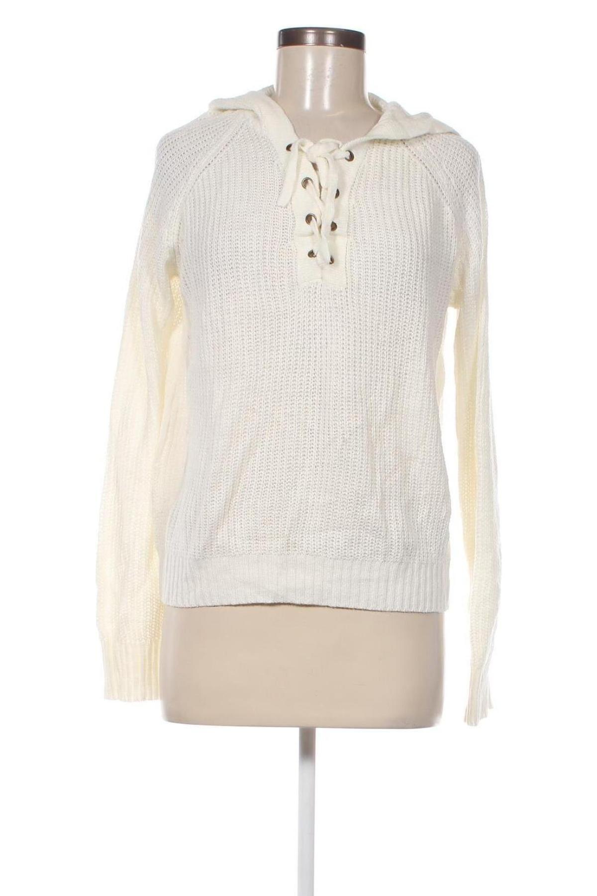 Γυναικείο πουλόβερ No Boundaries, Μέγεθος L, Χρώμα Λευκό, Τιμή 5,38 €