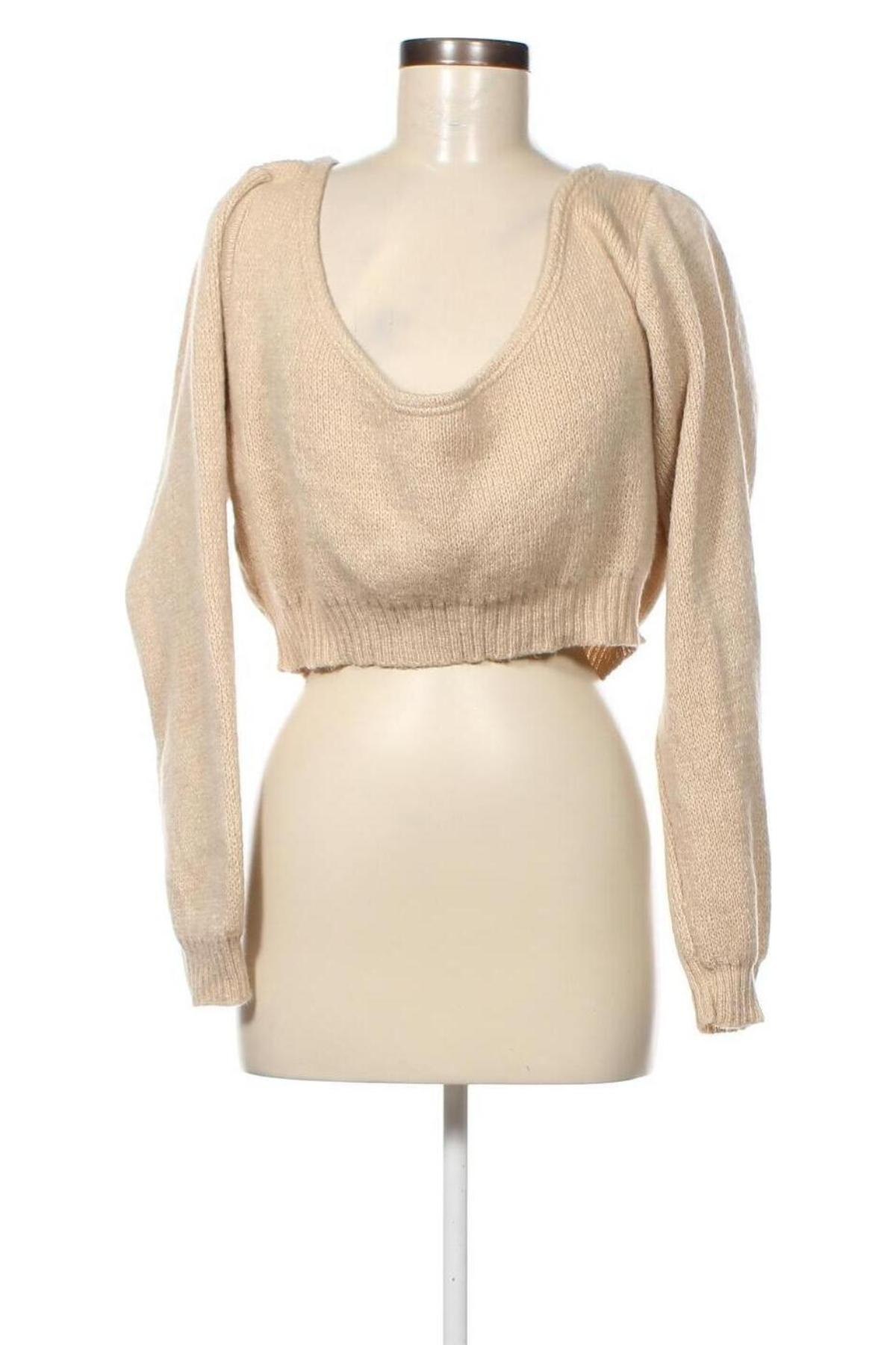 Дамски пуловер Pretty Little Thing, Размер L, Цвят Бежов, Цена 8,70 лв.