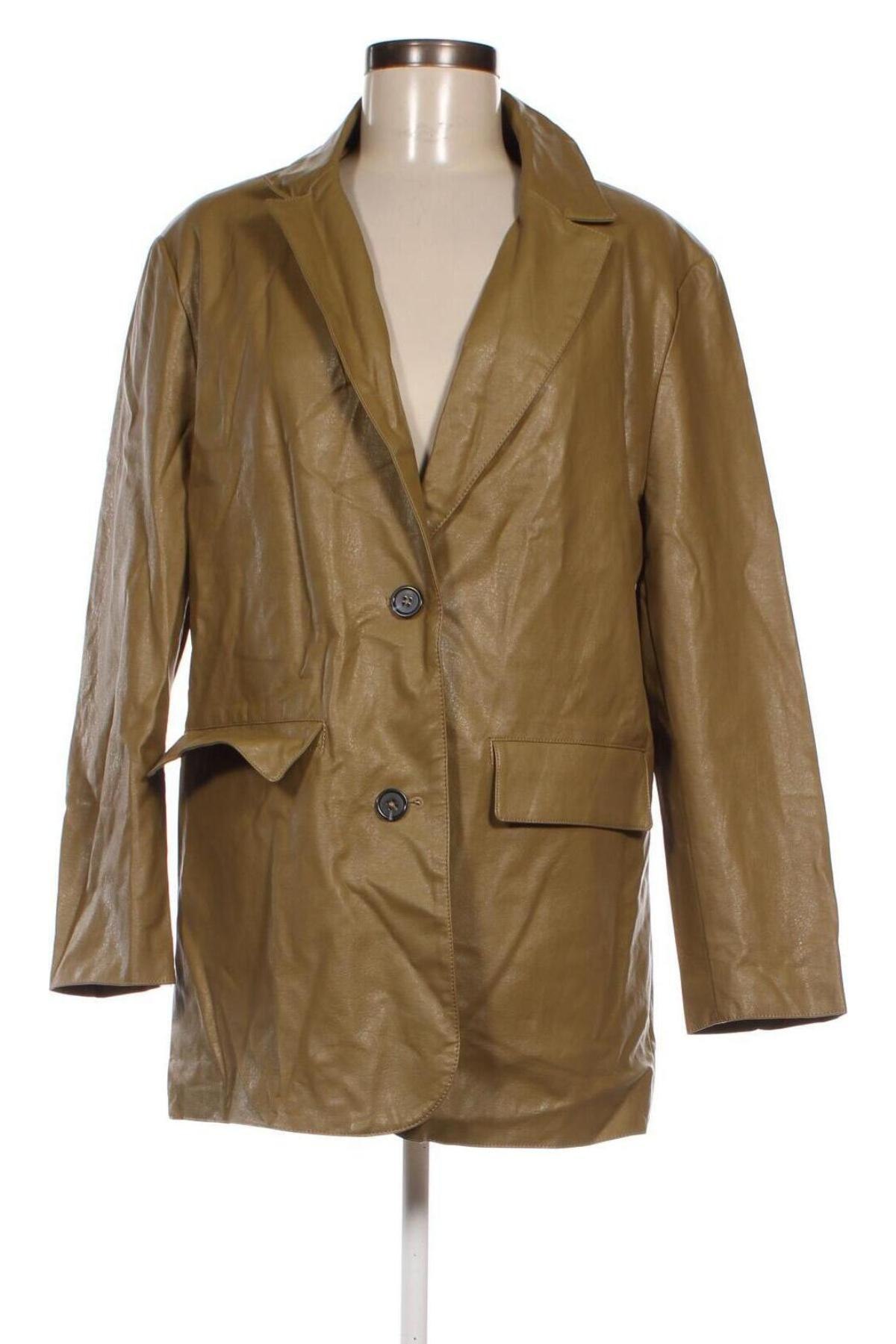 Dámska kožená bunda  ASOS, Veľkosť XS, Farba Zelená, Cena  14,35 €