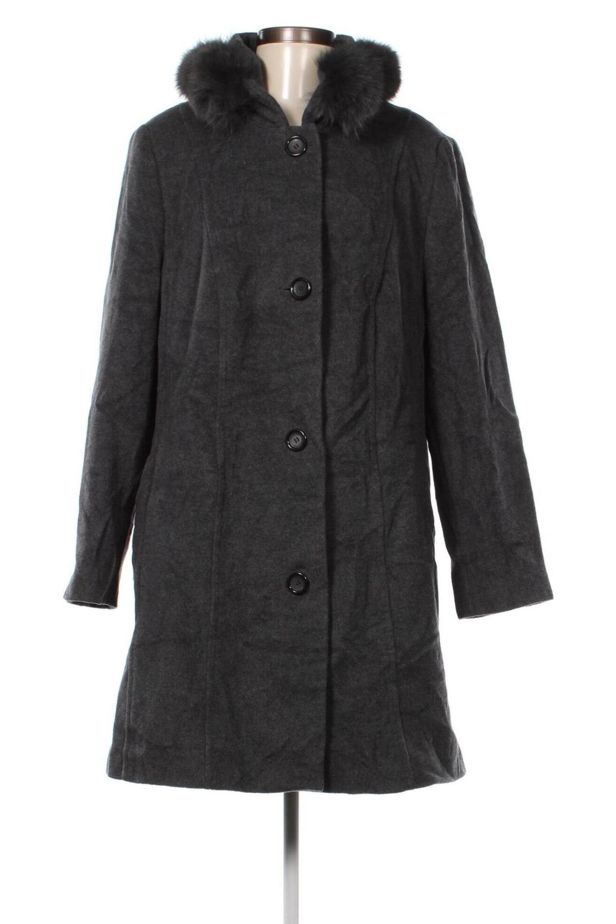 Дамско палто Barbara Lebek, Размер M, Цвят Сив, Цена 17,92 лв.