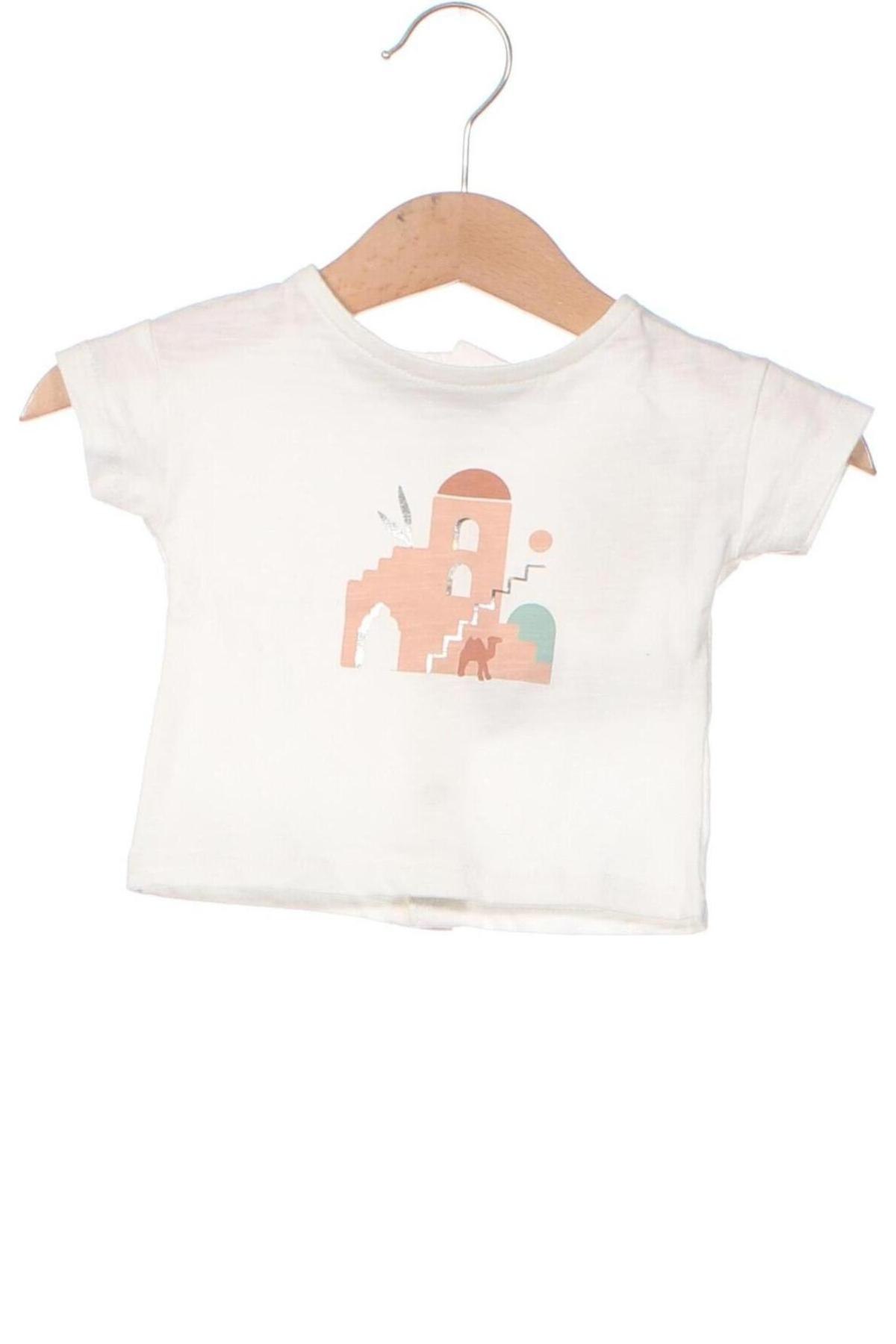 Dziecięca bluzka Kiabi, Rozmiar 1-2m/ 50-56 cm, Kolor Biały, Cena 11,78 zł