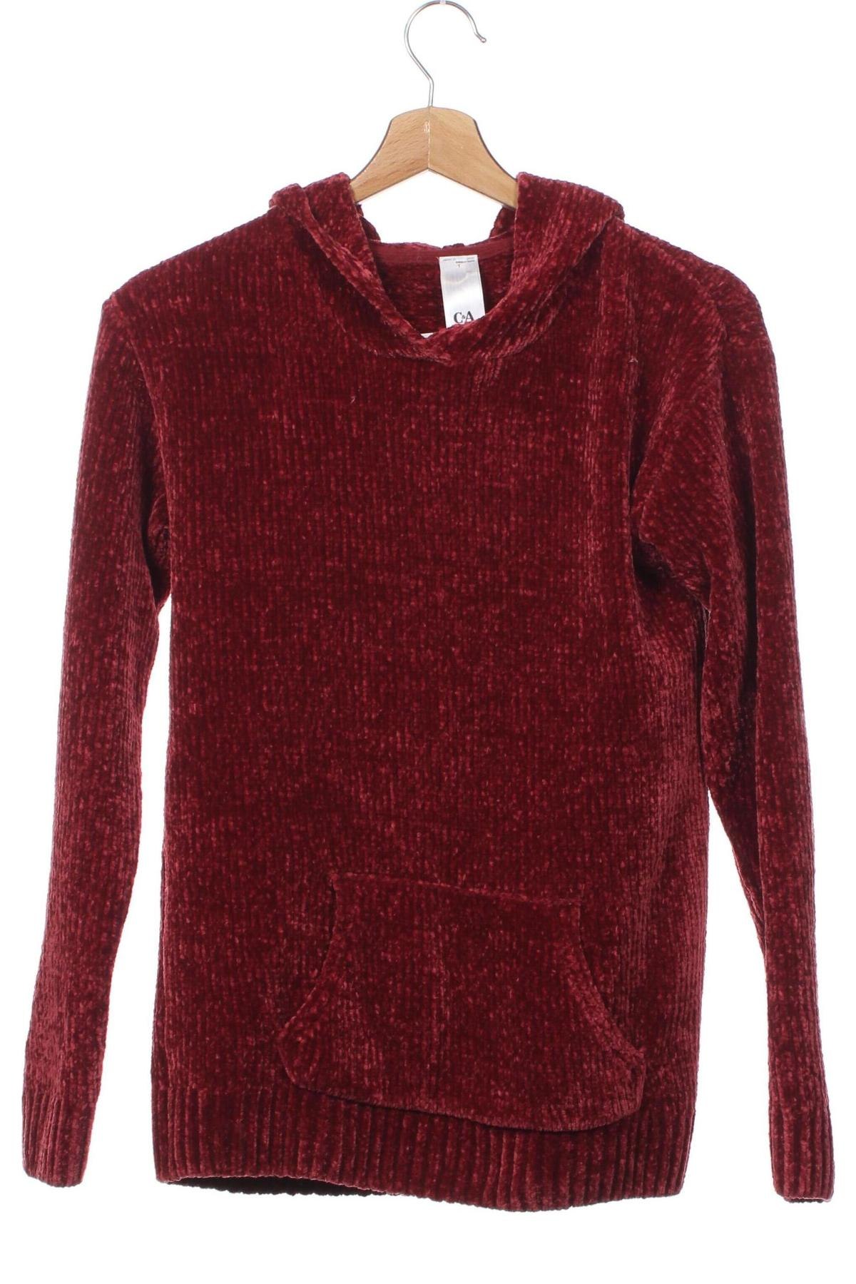 Детски пуловер C&A, Размер 12-13y/ 158-164 см, Цвят Червен, Цена 5,58 лв.