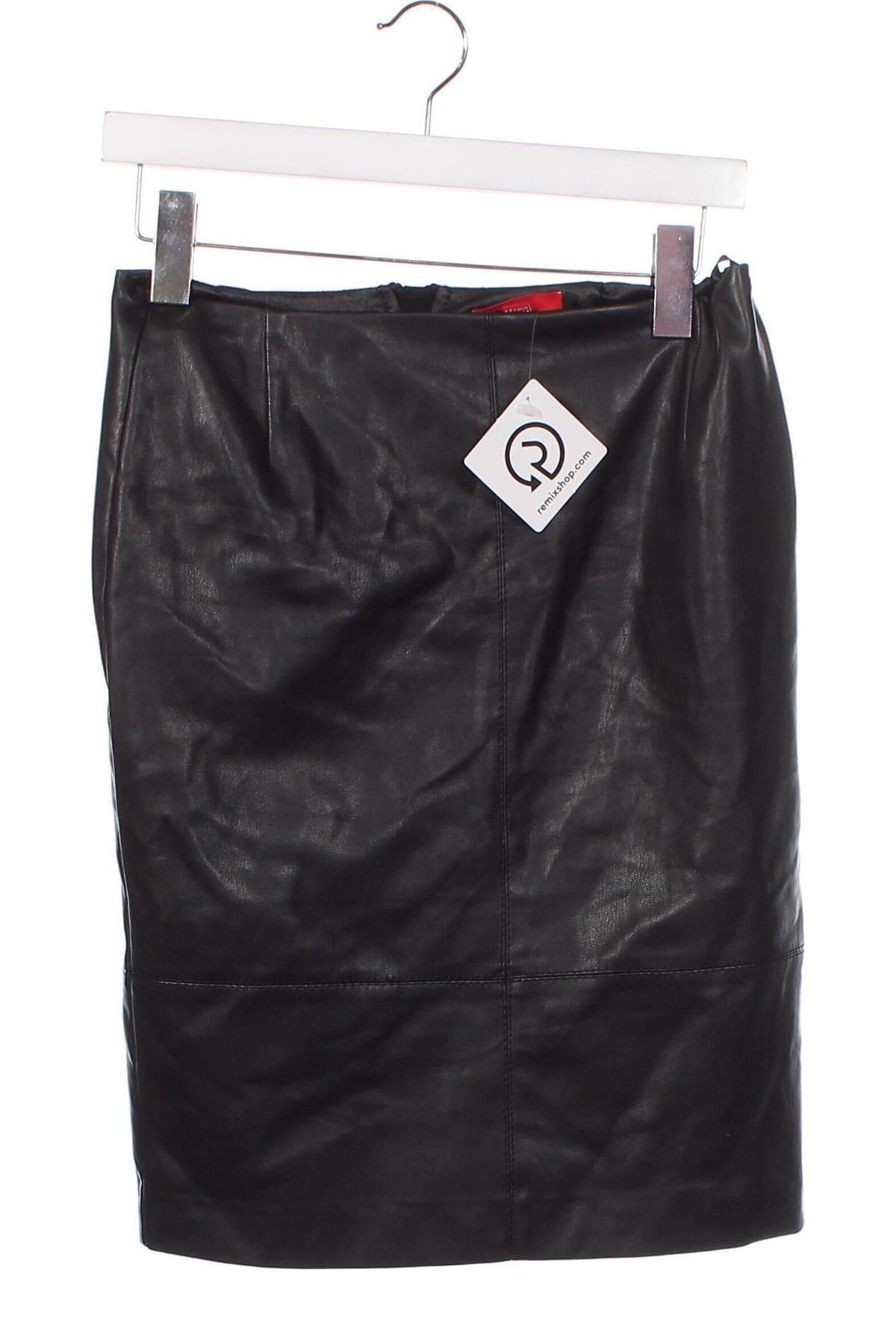 Δερμάτινη φούστα S.Oliver, Μέγεθος XS, Χρώμα Μαύρο, Τιμή 17,94 €