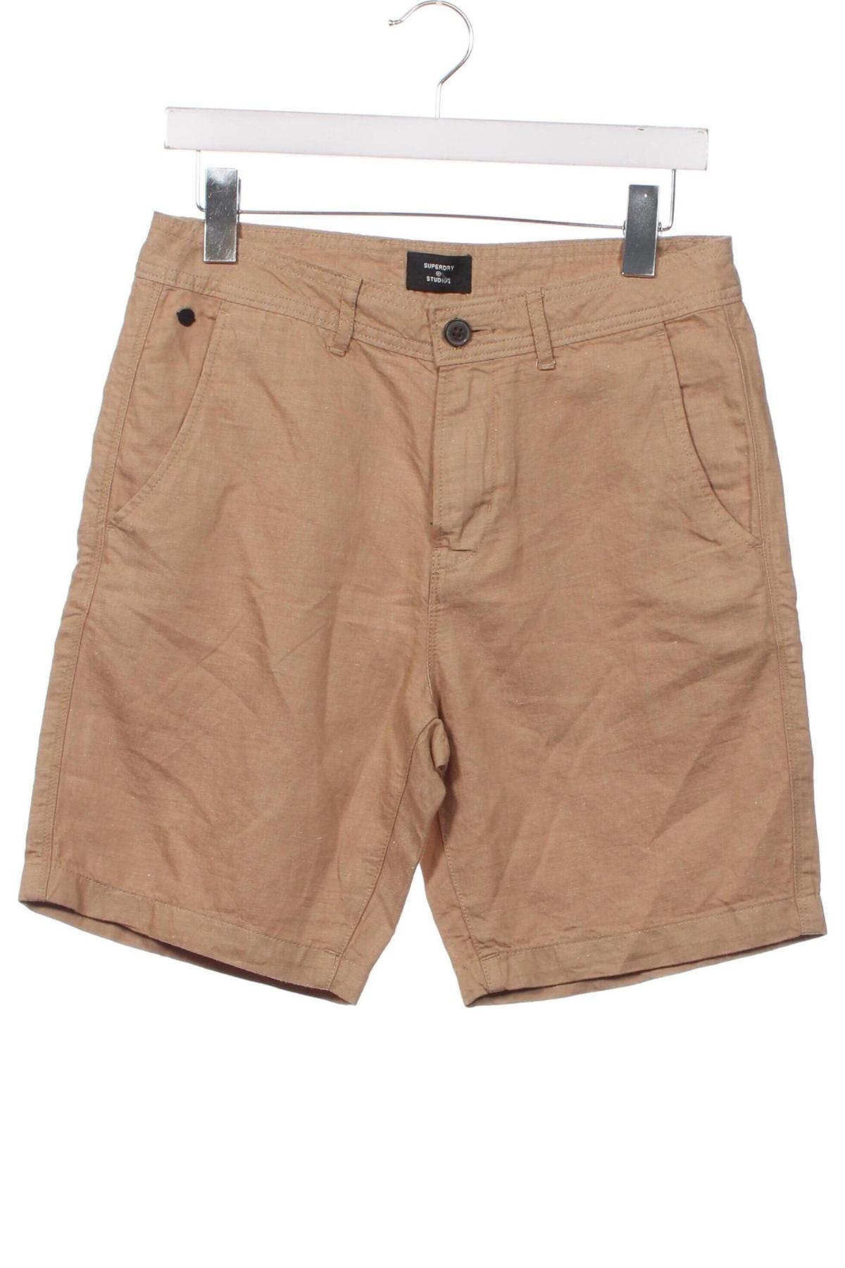Мъжки къс панталон Superdry, Размер S, Цвят Бежов, Цена 68,00 лв.