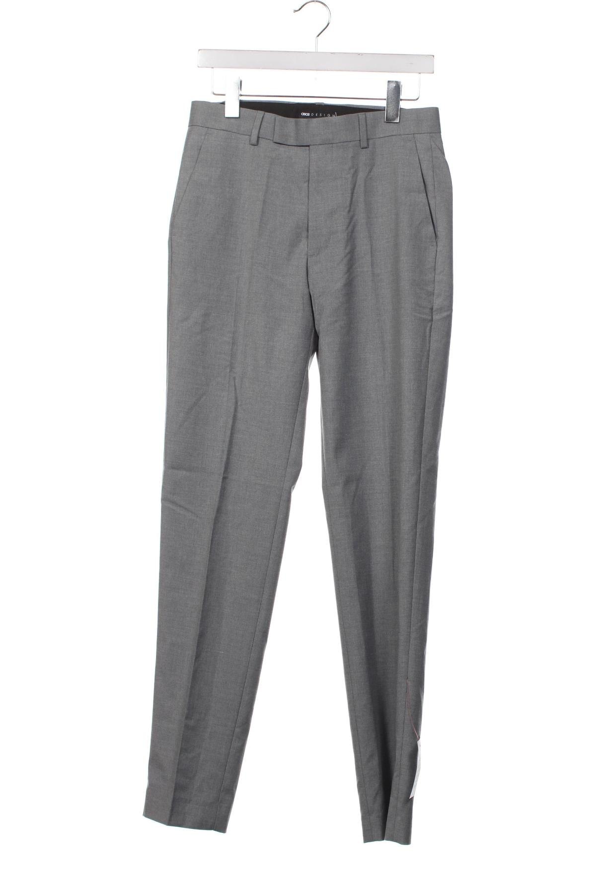 Pantaloni de bărbați ASOS, Mărime S, Culoare Gri, Preț 34,34 Lei