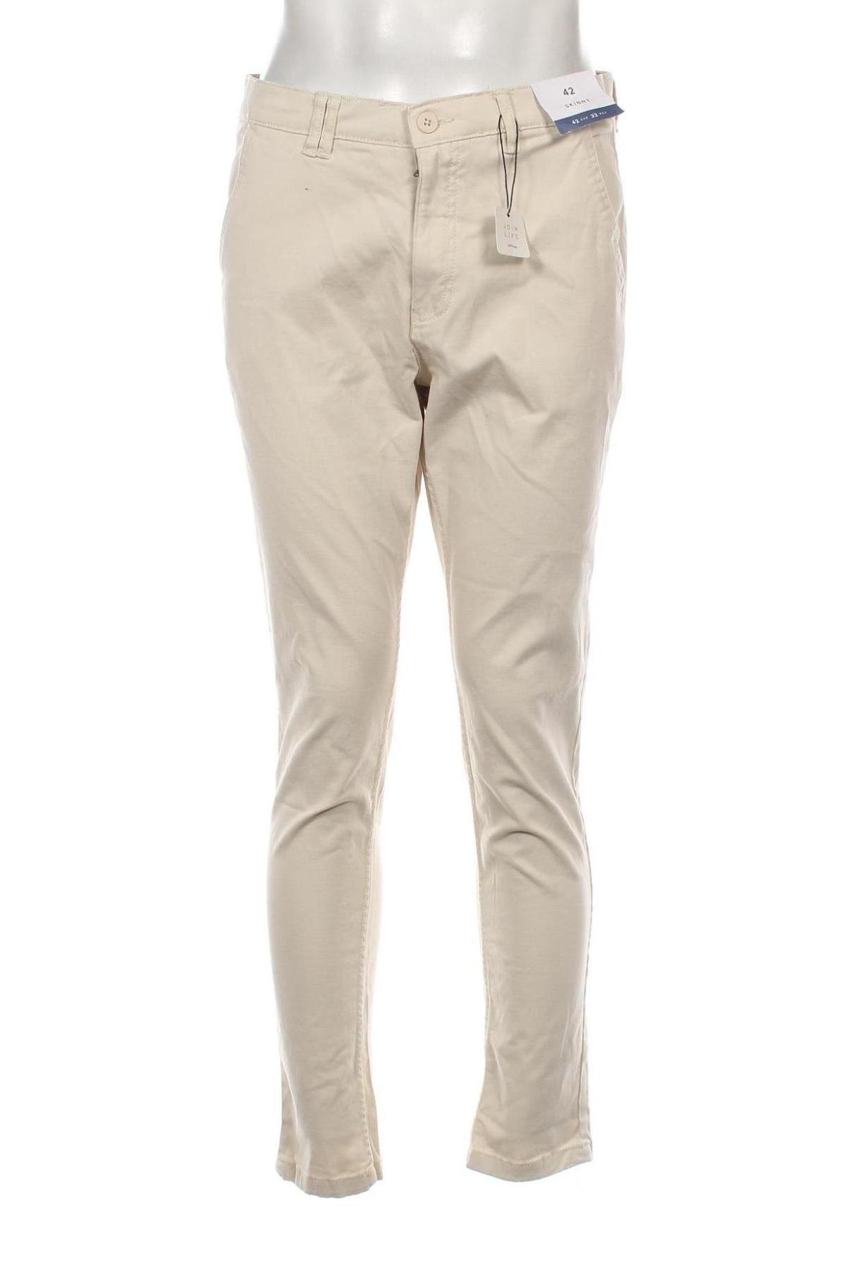 Ανδρικό παντελόνι Lefties, Μέγεθος M, Χρώμα Εκρού, Τιμή 6,88 €