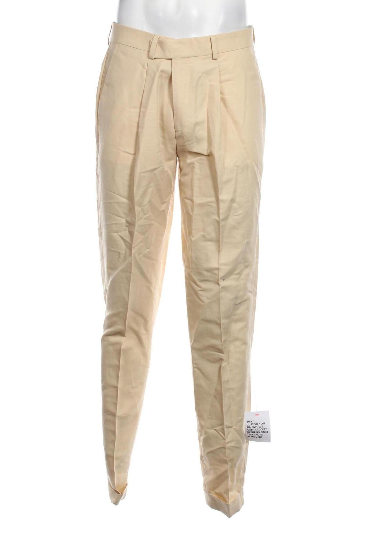 Pantaloni de bărbați Noak, Mărime L, Culoare Bej, Preț 60,10 Lei