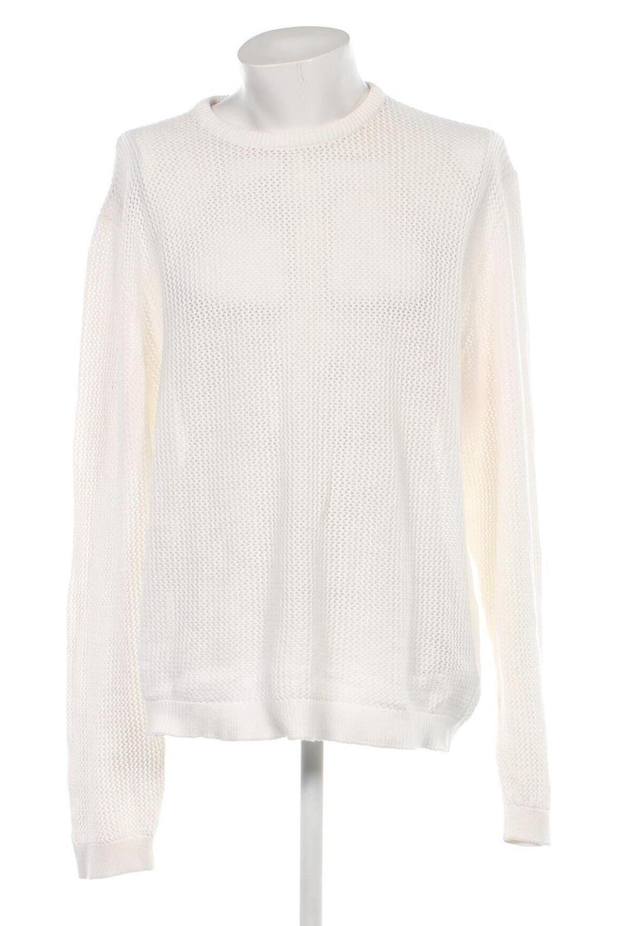 Мъжки пуловер Weekday, Размер XL, Цвят Бял, Цена 76,00 лв.