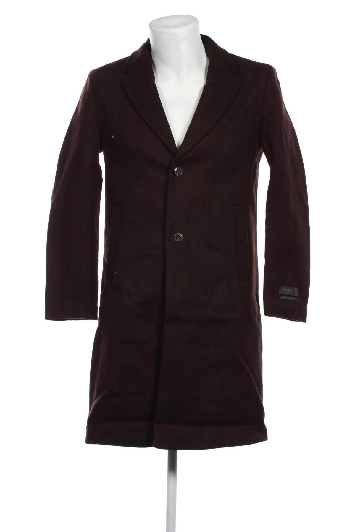 Ανδρικά παλτό Selected, Μέγεθος L, Χρώμα Καφέ, Τιμή 23,74 €