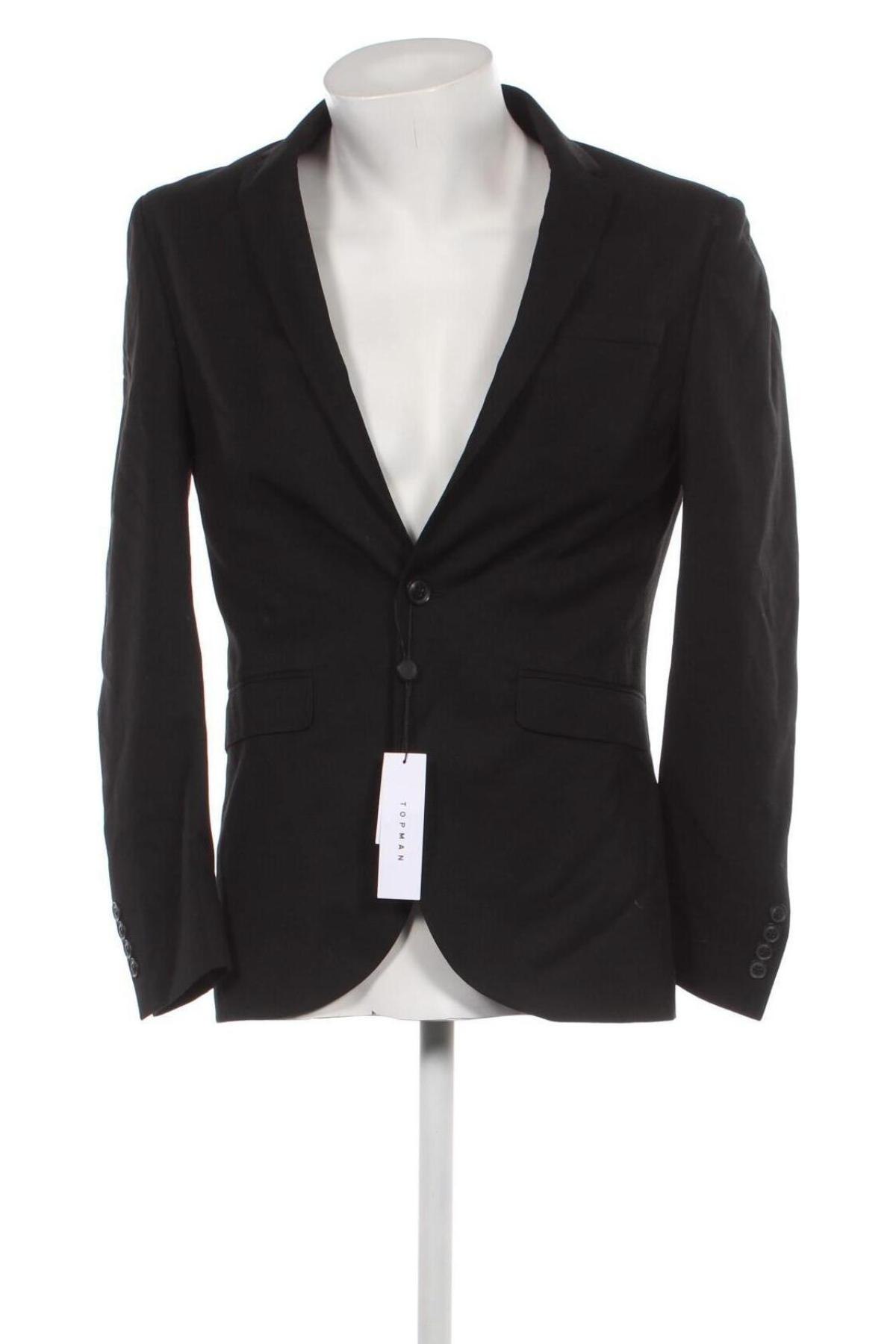 Ανδρικό σακάκι Topman, Μέγεθος S, Χρώμα Μαύρο, Τιμή 8,64 €