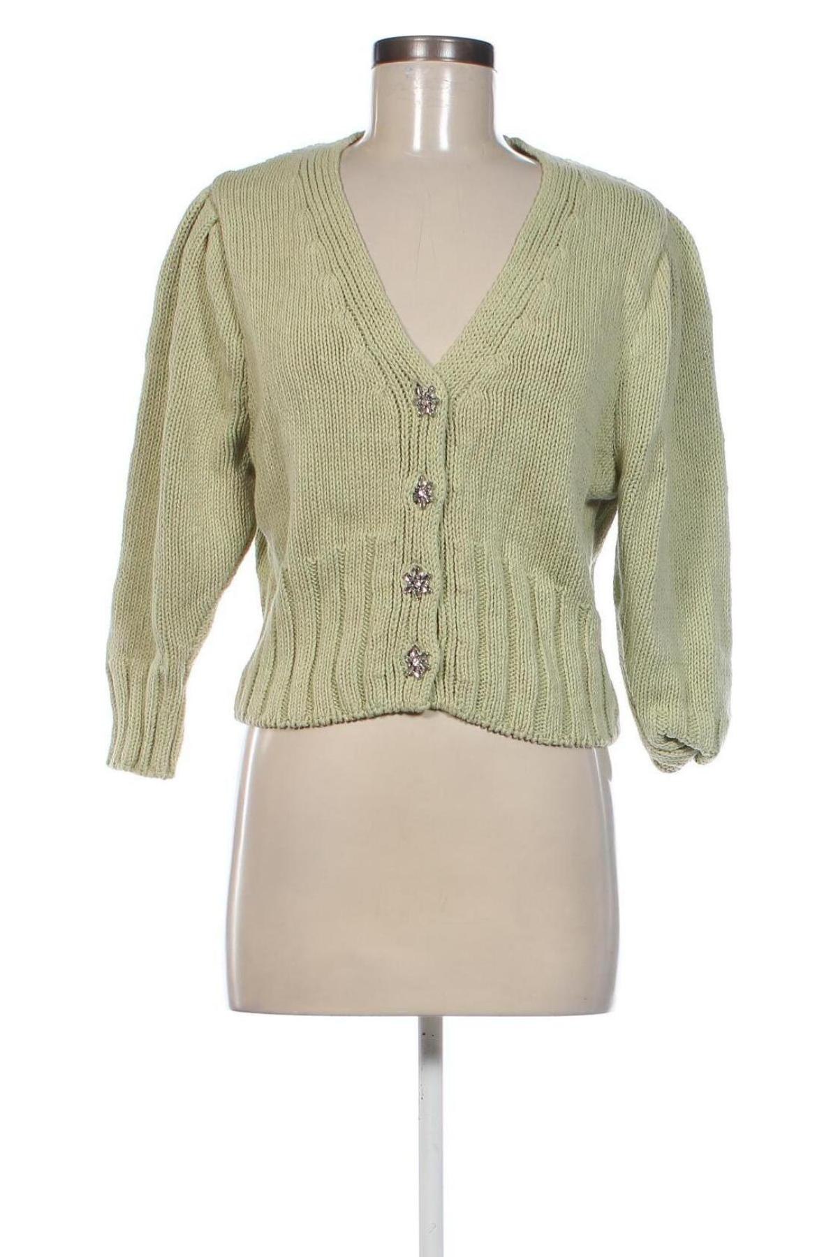 Cardigan de damă Zara, Mărime S, Culoare Verde, Preț 88,99 Lei