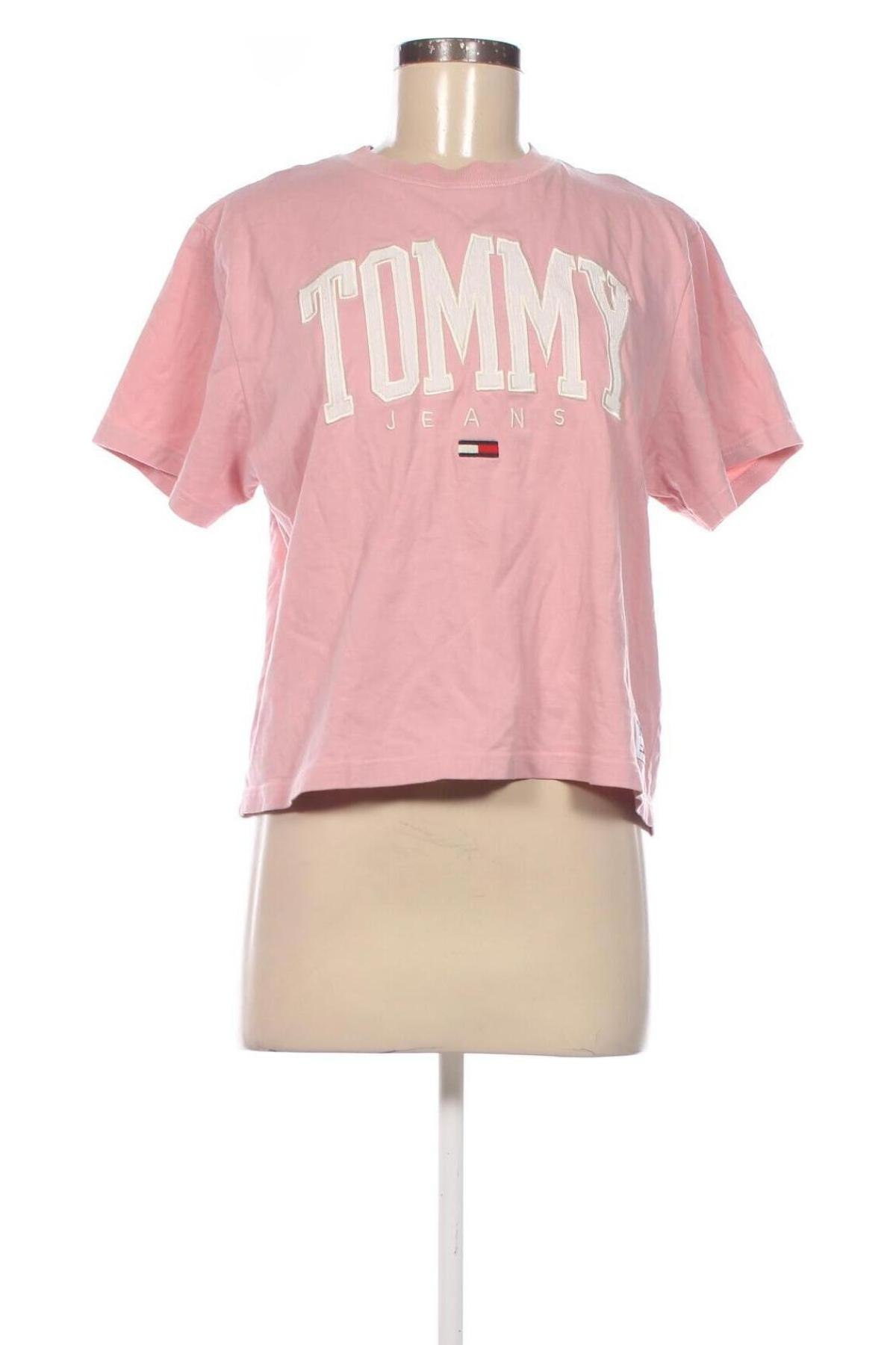 Γυναικείο t-shirt Tommy Jeans, Μέγεθος L, Χρώμα Ρόζ , Τιμή 17,99 €