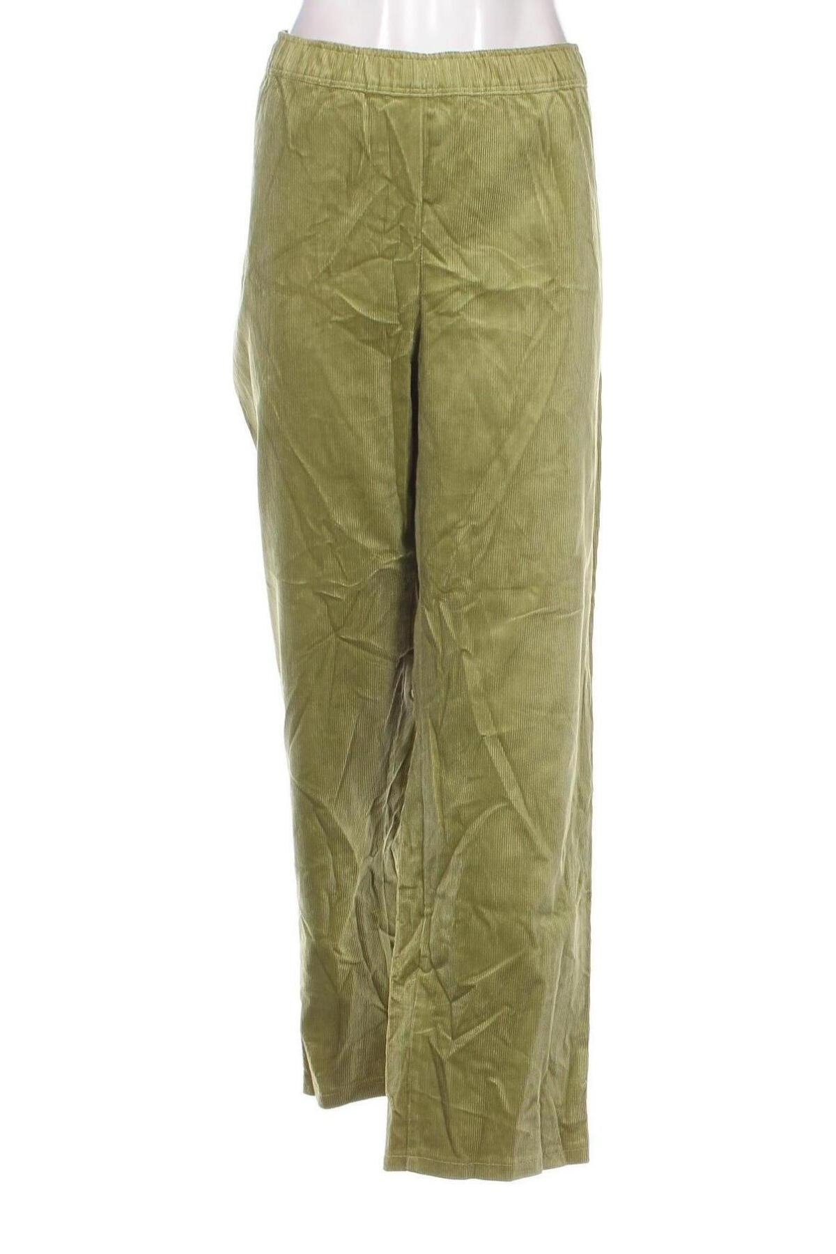 Pantaloni de velvet de femei, Mărime 3XL, Culoare Verde, Preț 95,99 Lei