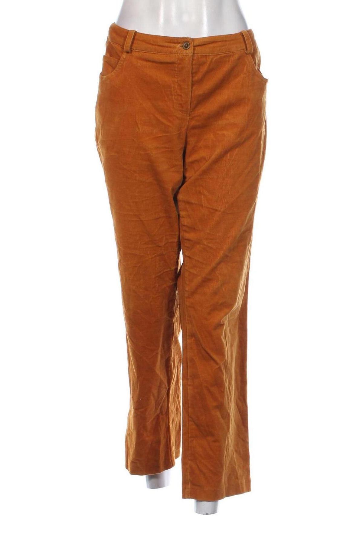 Pantaloni de velvet de femei Collection L, Mărime XL, Culoare Portocaliu, Preț 95,99 Lei