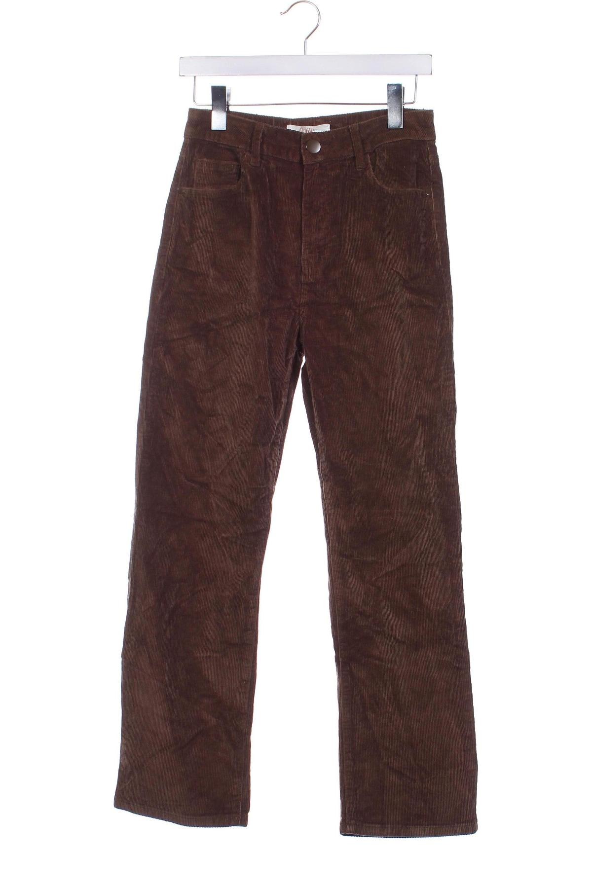 Pantaloni de velvet de femei ORAIJE, Mărime XS, Culoare Maro, Preț 157,99 Lei