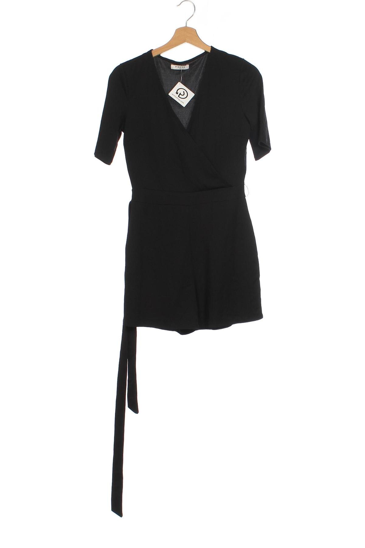 Women's short jumpsuit Pieces, Μέγεθος XS, Χρώμα Μαύρο, Τιμή 29,99 €