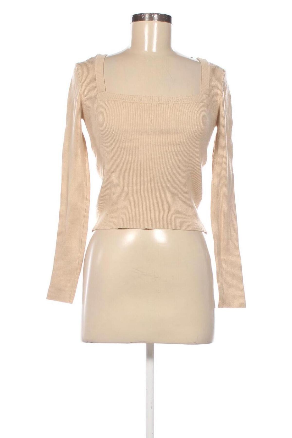 Damenpullover Zara, Größe L, Farbe Beige, Preis 18,99 €