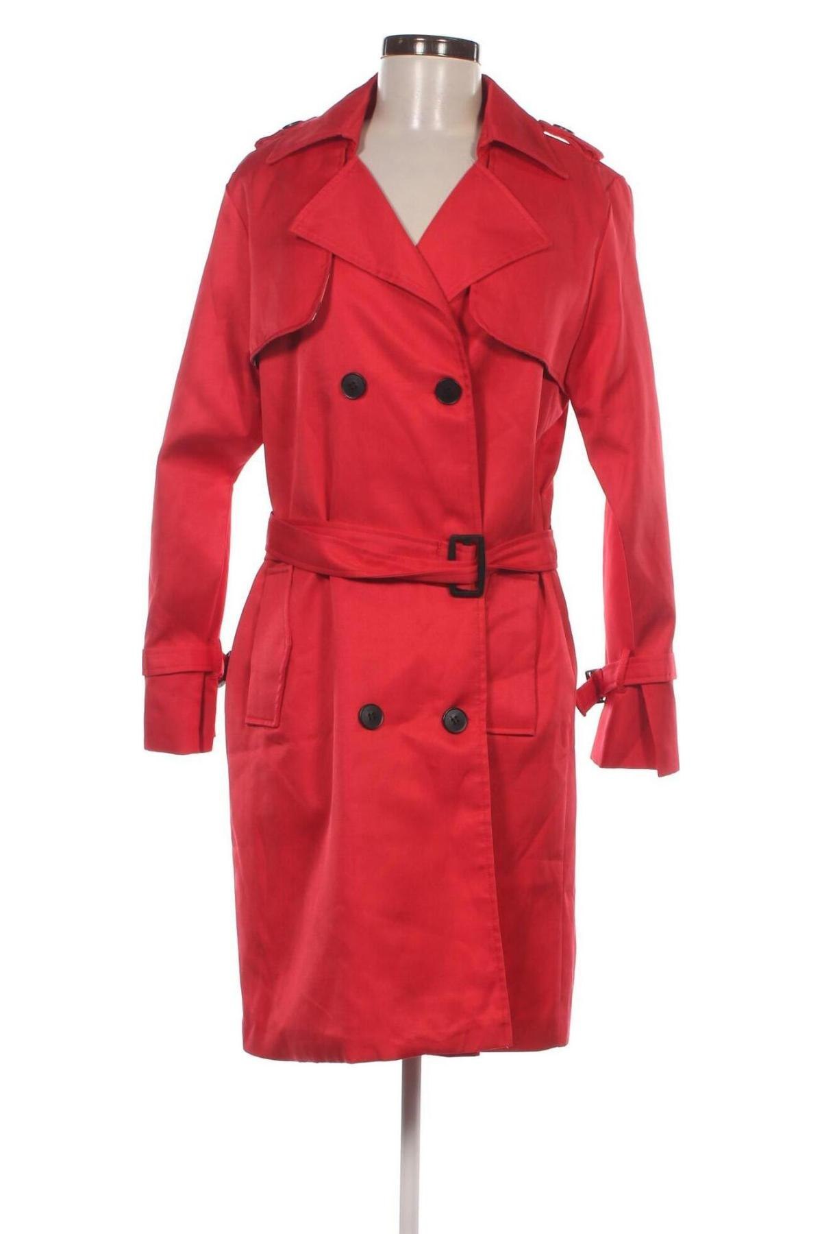 Damen Trenchcoat, Größe L, Farbe Rot, Preis 24,99 €