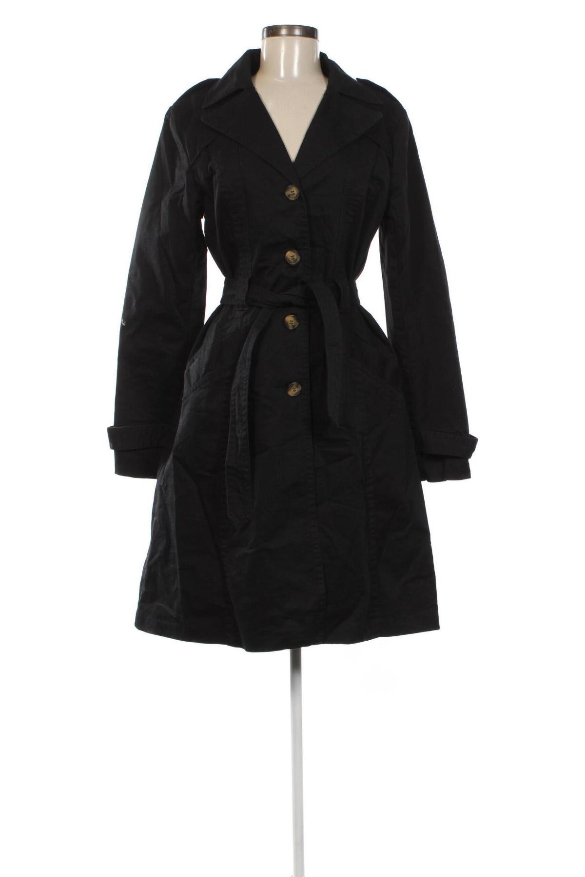 Trench de femei H&M, Mărime M, Culoare Negru, Preț 112,99 Lei