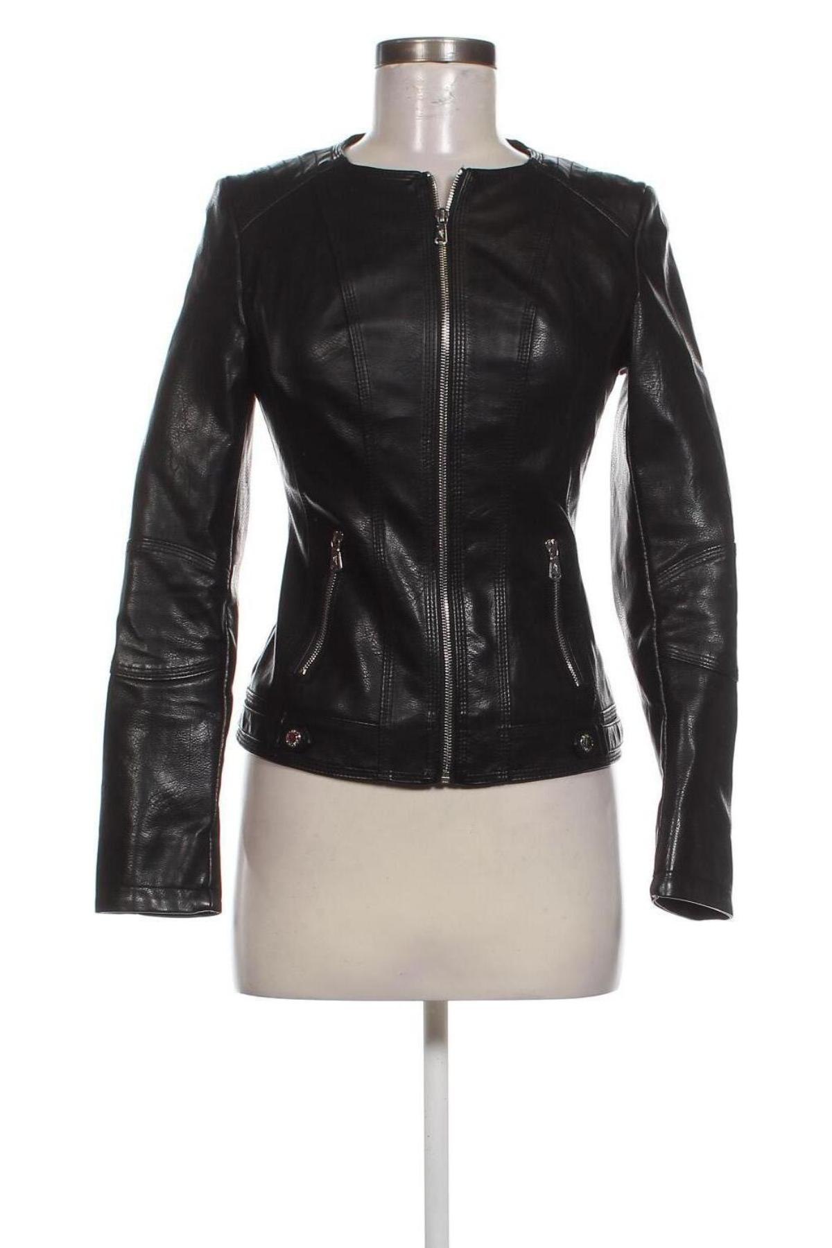 Damen Lederjacke, Größe S, Farbe Schwarz, Preis 19,49 €