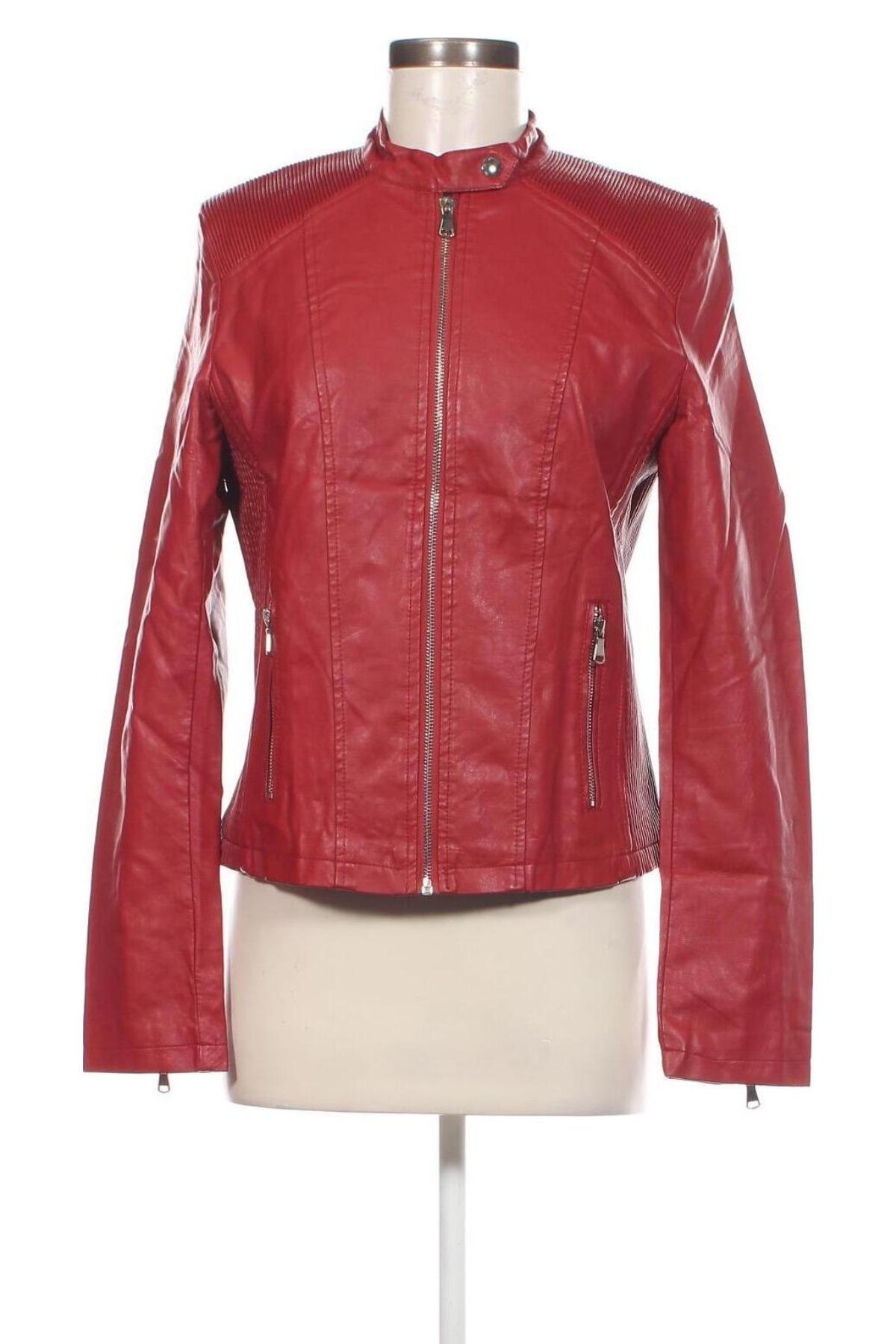 Damen Lederjacke, Größe L, Farbe Rot, Preis € 40,99