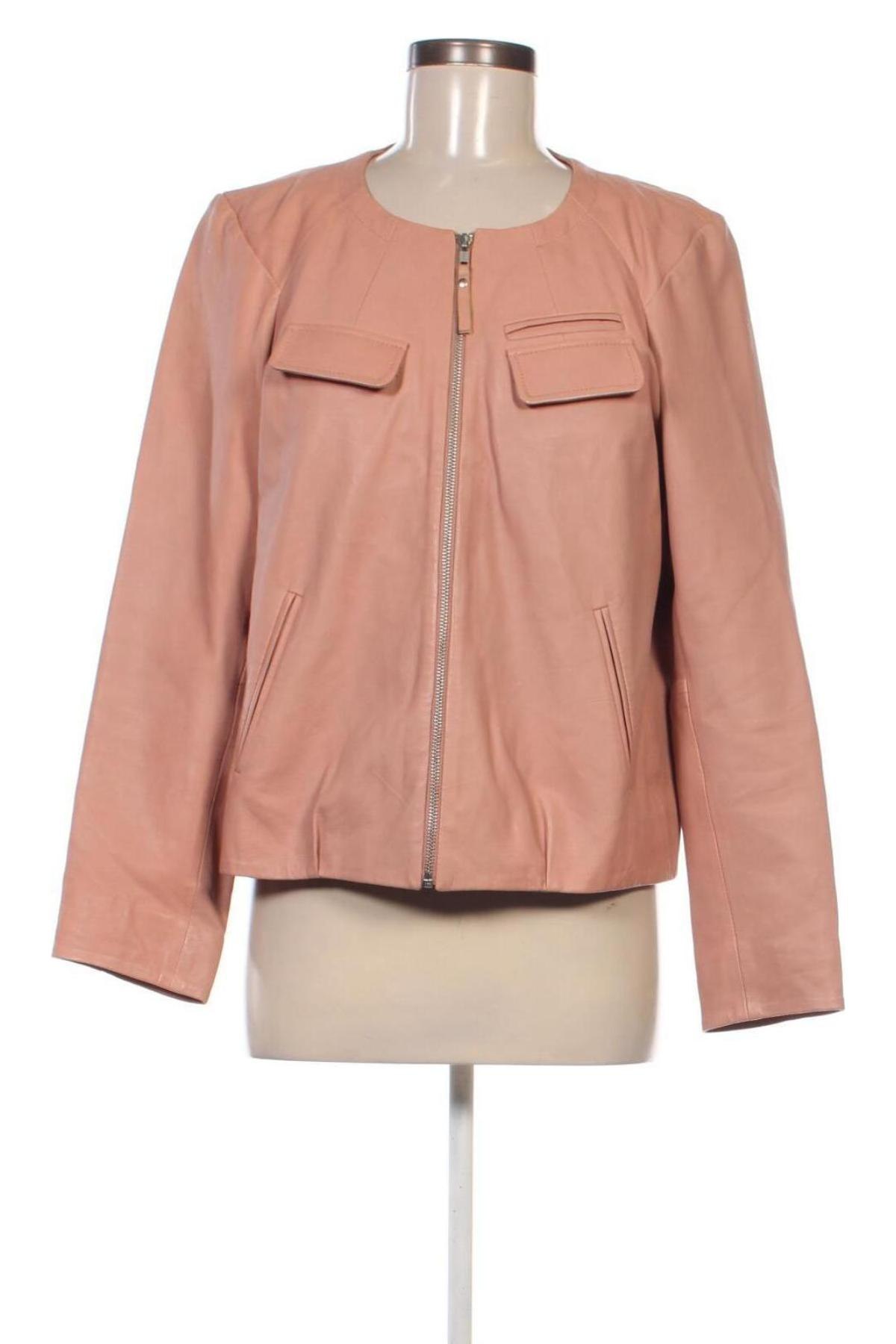 Damen Lederjacke La Redoute, Größe L, Farbe Aschrosa, Preis 68,49 €