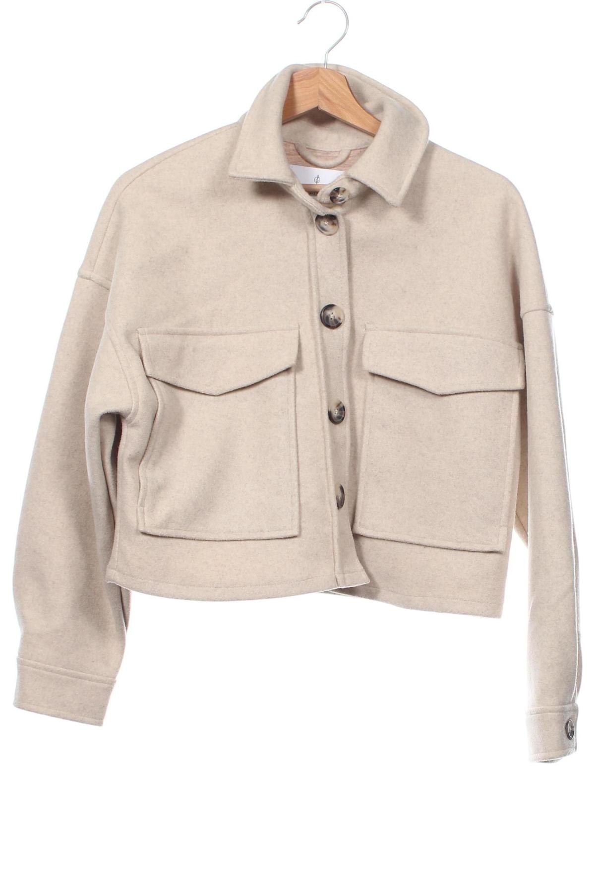 Damenmantel Stradivarius, Größe XS, Farbe Beige, Preis 19,49 €