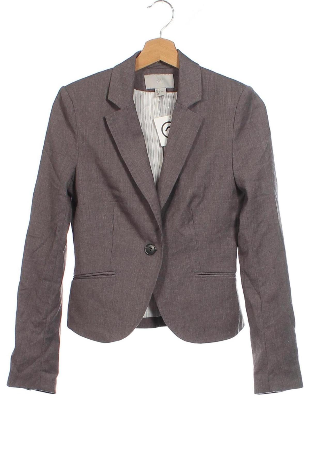 Damen Blazer H&M, Größe XS, Farbe Grau, Preis 15,99 €