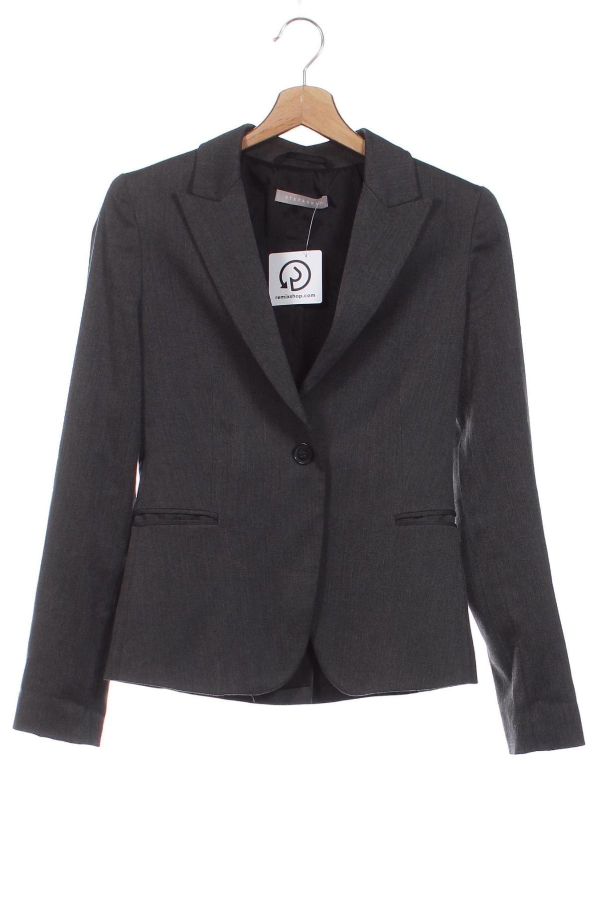 Damen Blazer Stefanel, Größe XS, Farbe Grau, Preis 105,00 €