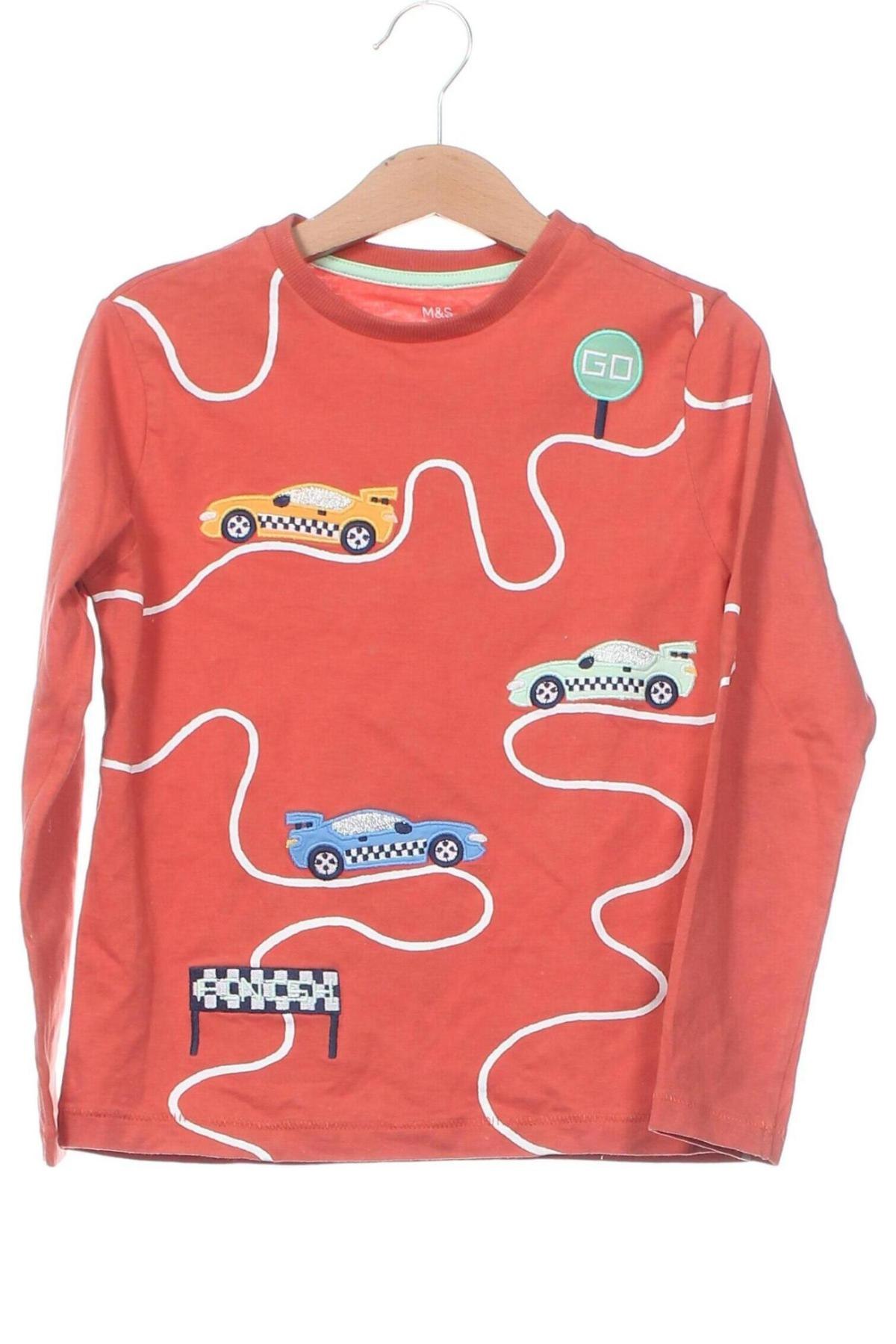 Kinder Shirt Mango, Größe 6-7y/ 122-128 cm, Farbe Orange, Preis 6,02 €