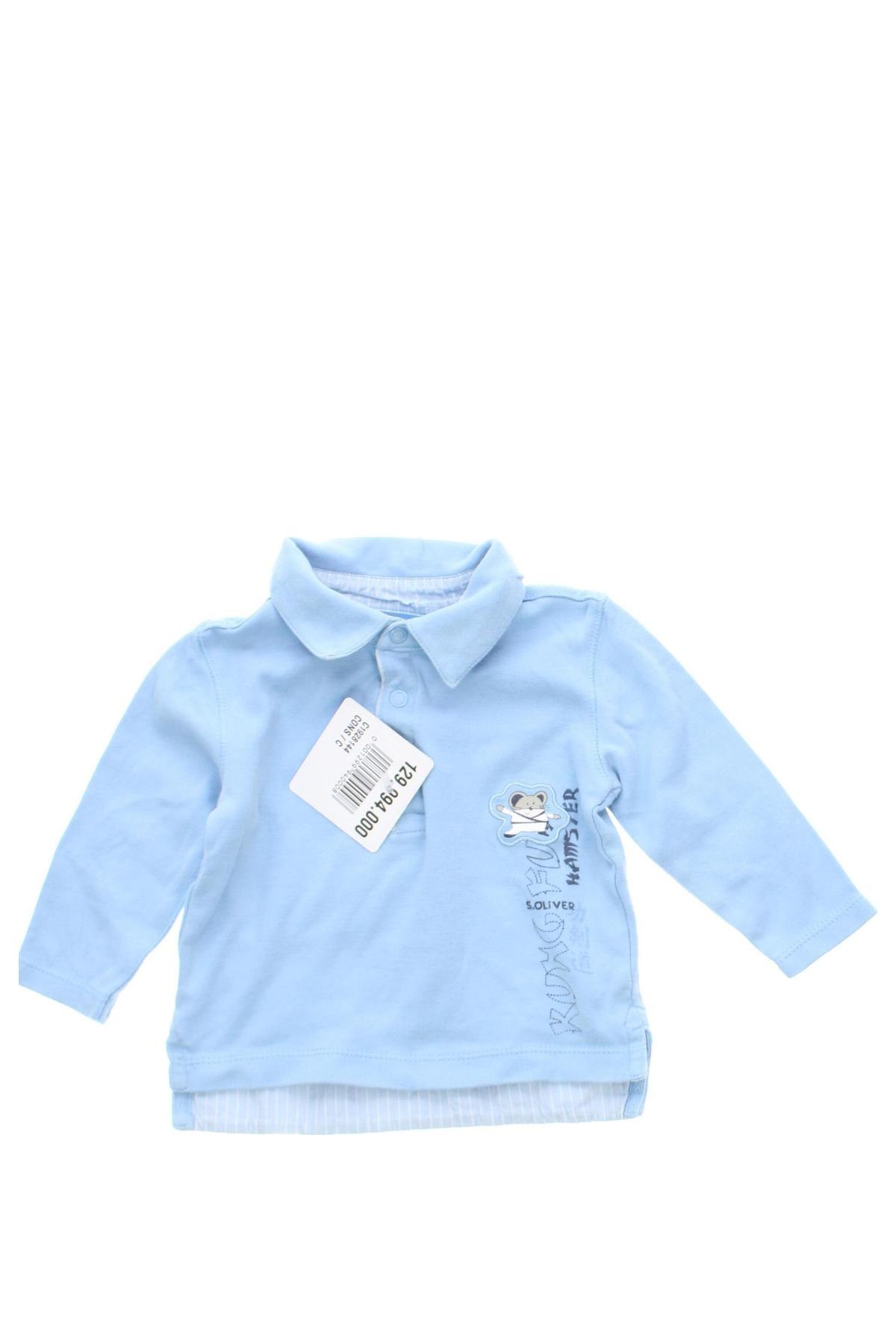 Kinder Shirt S.Oliver, Größe 2-3m/ 56-62 cm, Farbe Blau, Preis 7,49 €