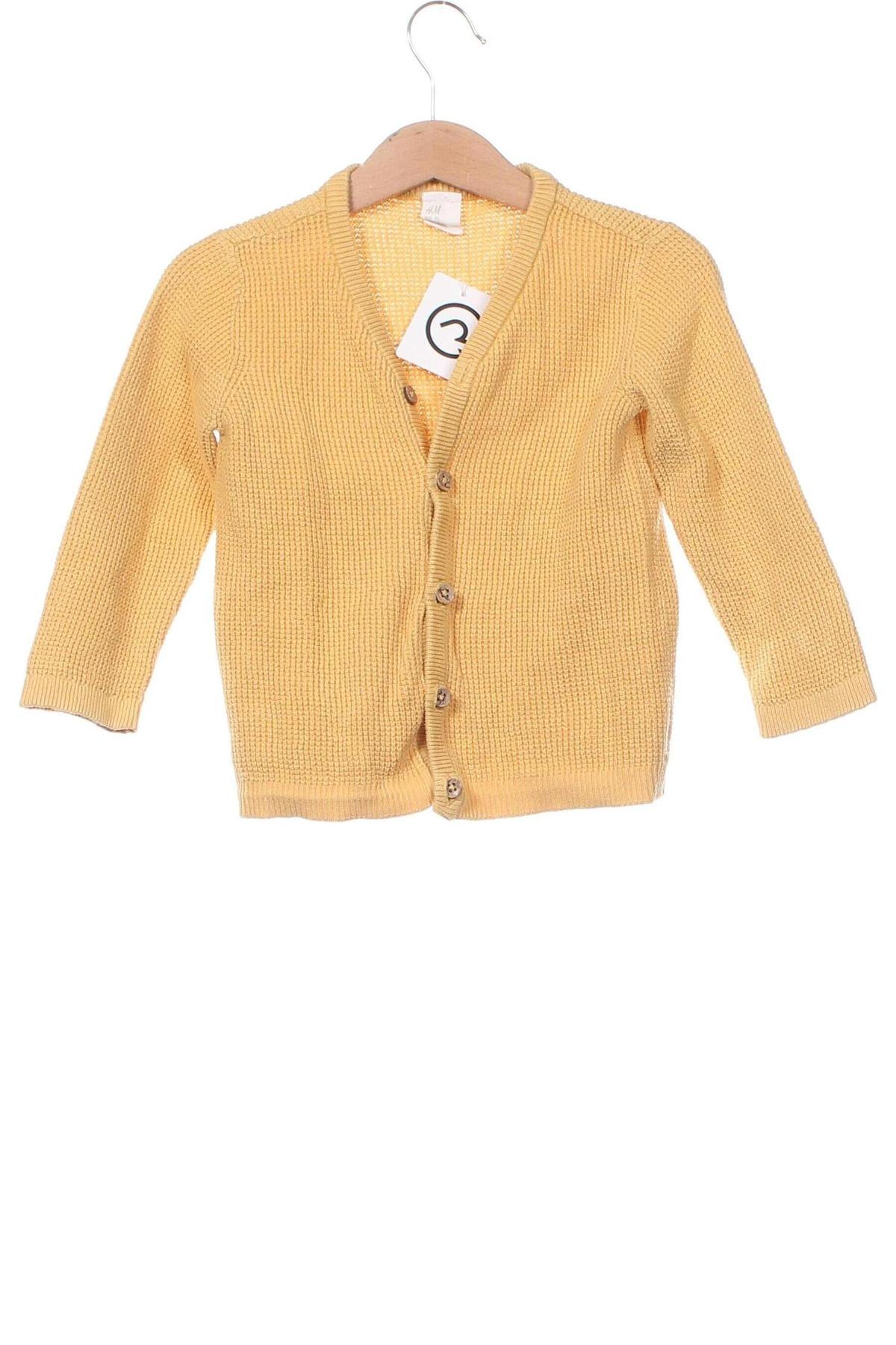 Kinder Strickjacke H&M, Größe 18-24m/ 86-98 cm, Farbe Gelb, Preis 5,49 €