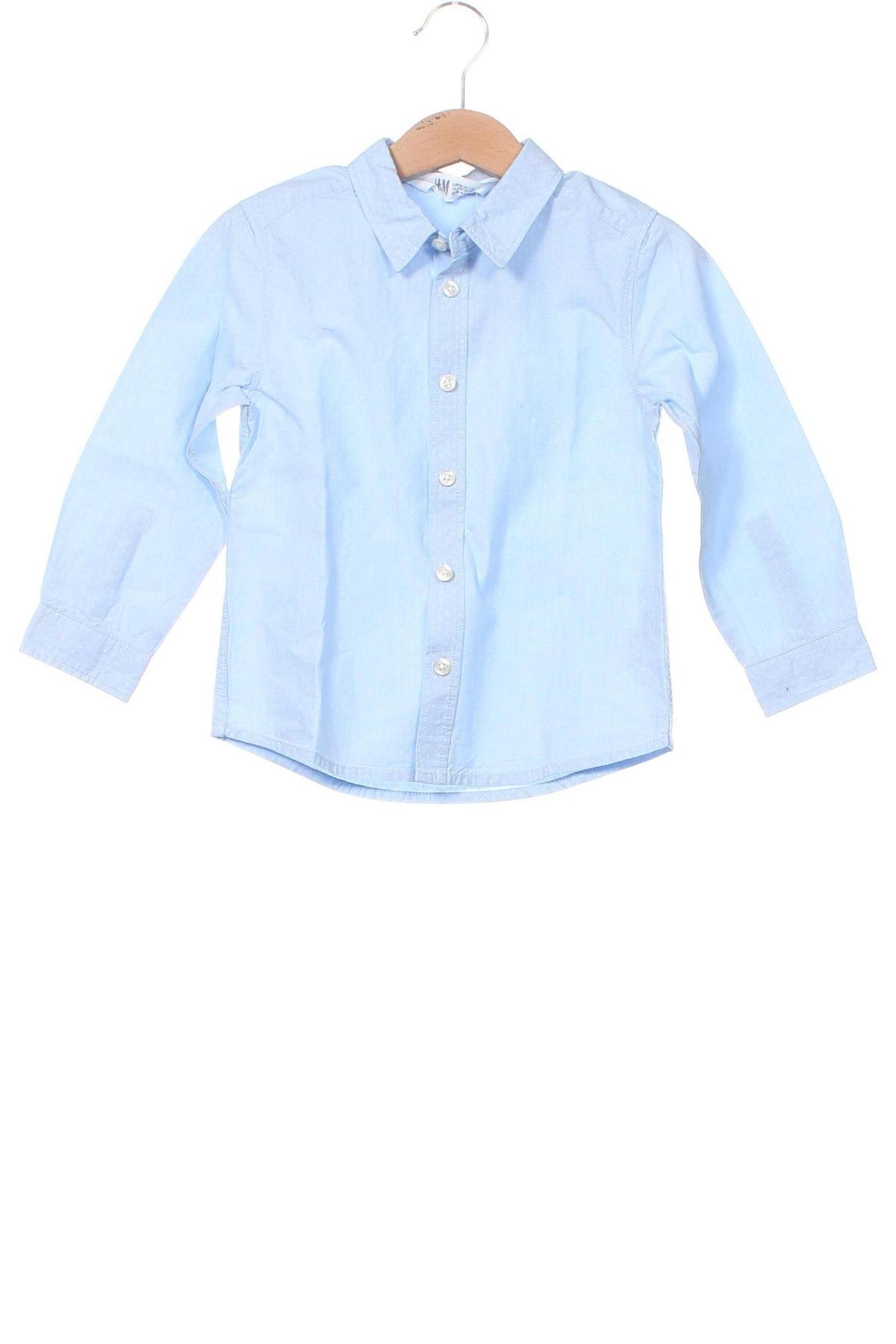 Kinderhemd H&M, Größe 18-24m/ 86-98 cm, Farbe Blau, Preis 3,99 €