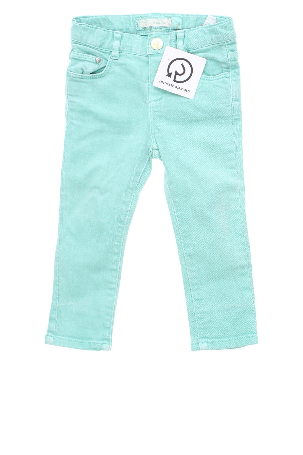 Kinderjeans Zara, Größe 12-18m/ 80-86 cm, Farbe Grün, Preis 5,99 €