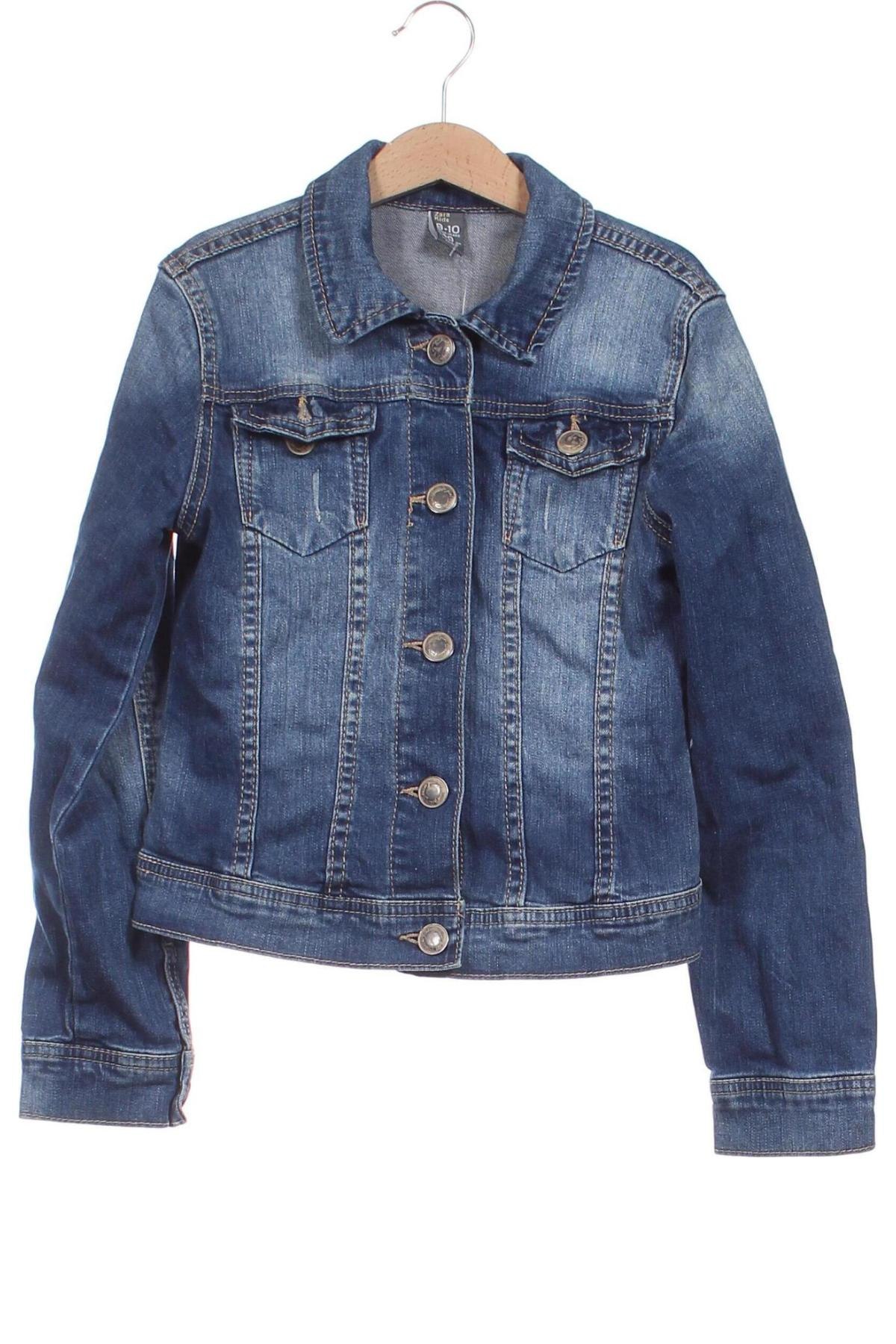 Kinder Jeansjacke Zara, Größe 9-10y/ 140-146 cm, Farbe Blau, Preis € 10,99