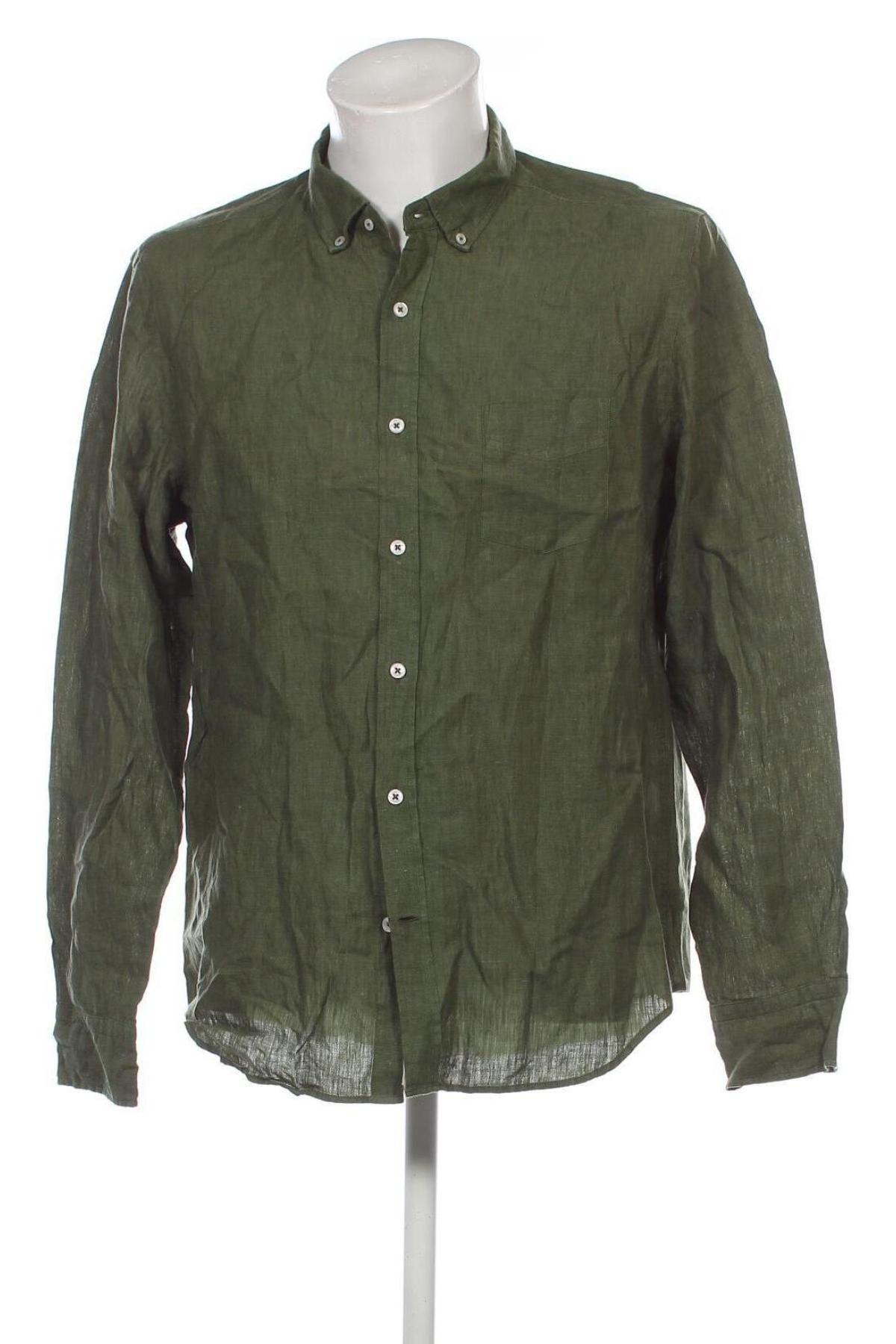 Cămașă de bărbați Massimo Dutti, Mărime XL, Culoare Verde, Preț 162,99 Lei